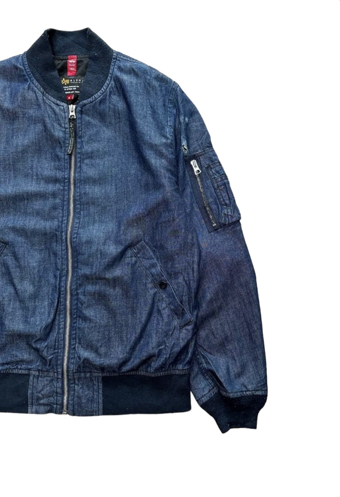 Alpha Industries Alpha Industries Denim Bomber Jacket Size US S / EU 44-46 / 1 - 3 Thumbnail