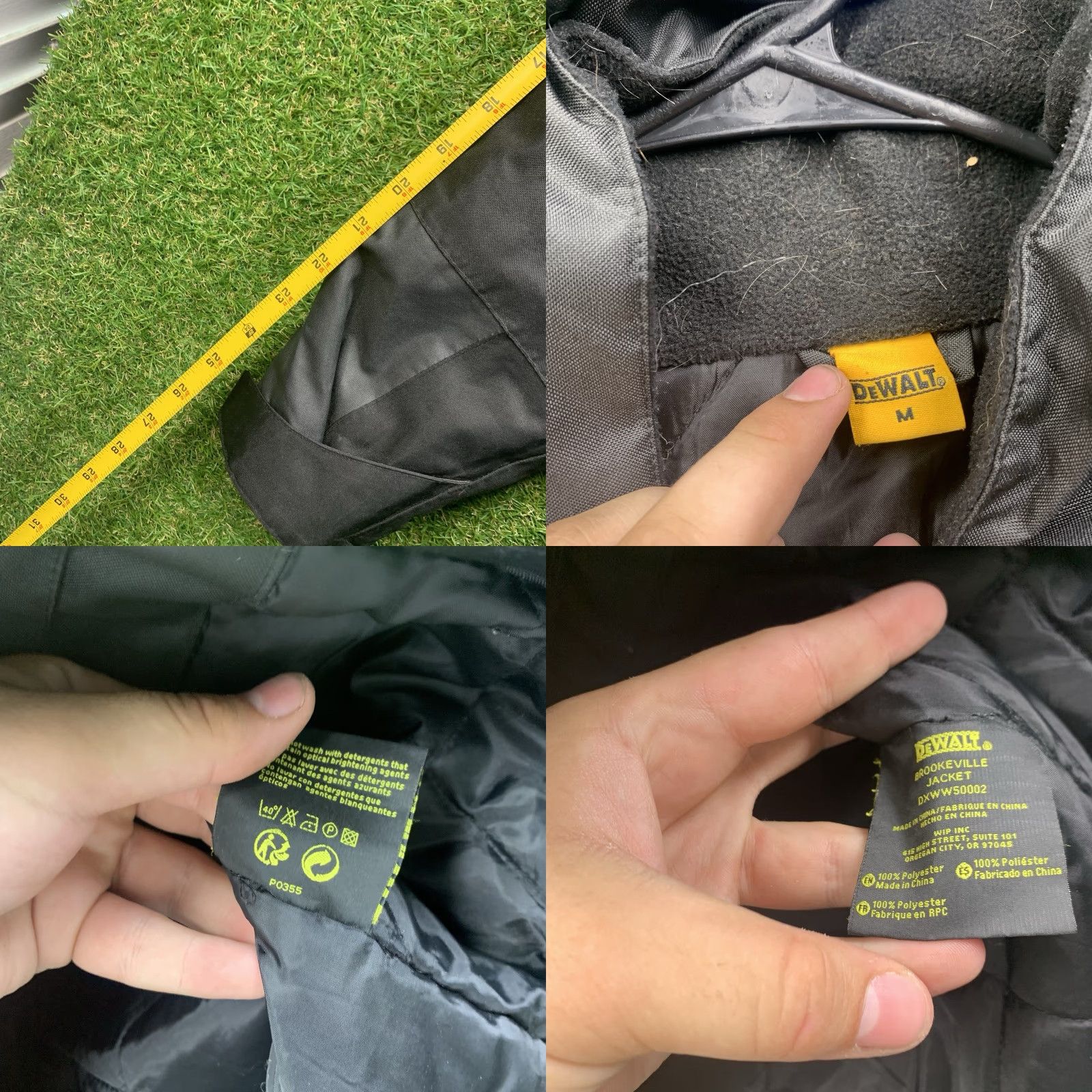 Vintage Dewalt Tool Jacket Mens M Nylon Full Zip Hooded Racing Workwear Black Solid Polyester Lining Size US M / EU 48-50 / 2 - 8 Thumbnail
