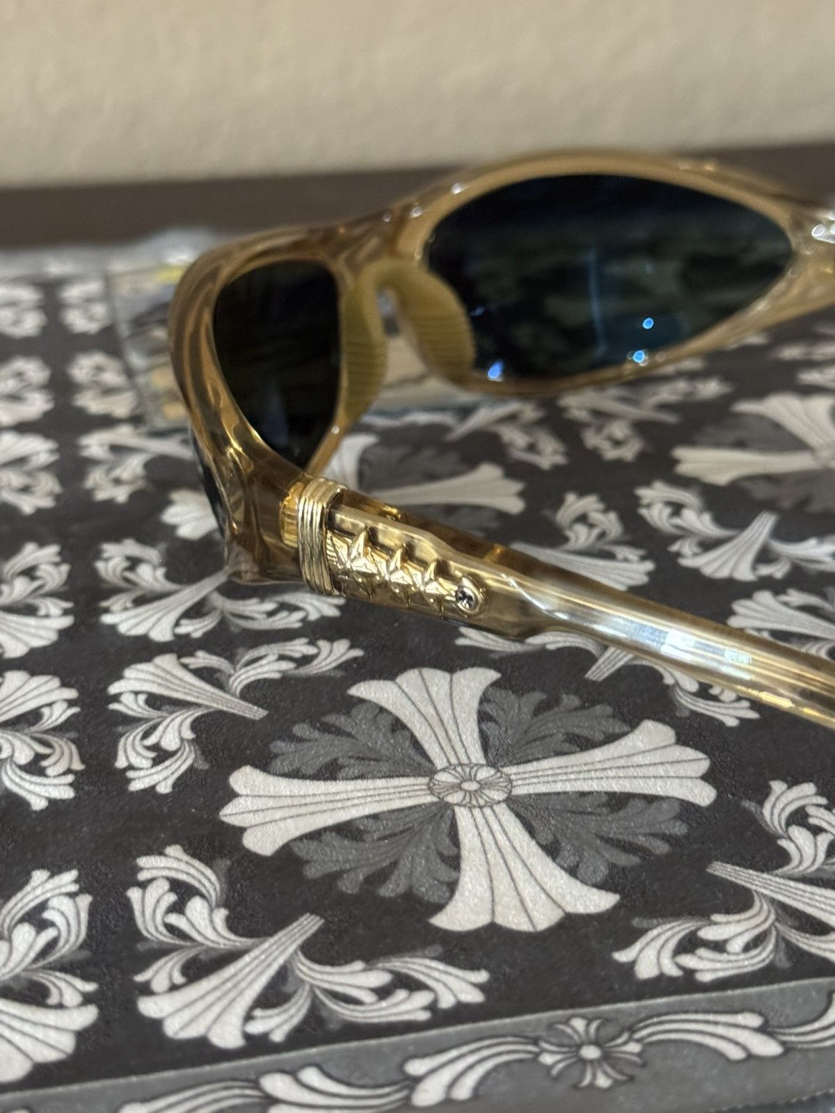 Chrome Hearts Chrome Hearts Brown & Gold Spreader Sunglasses Size ONE SIZE - 6 Thumbnail