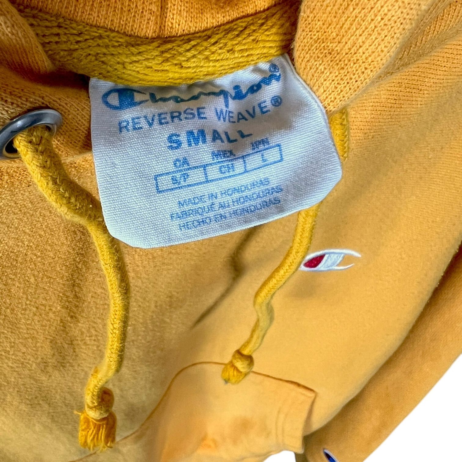 Champion Vintage Men's Champion Reverse Weave Blank Yellow Hoodie - S Size US S / EU 44-46 / 1 - 3 Thumbnail