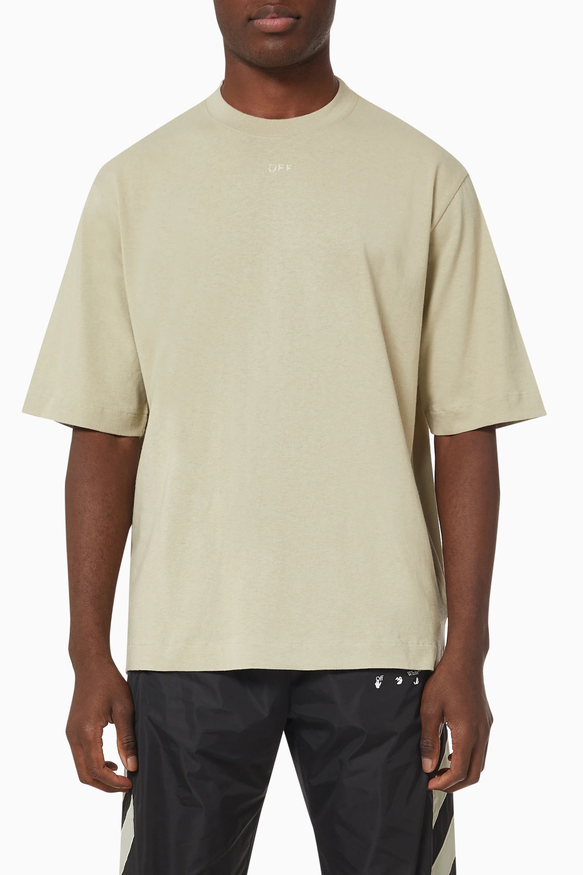 Off-White Beige Rubber Arrows Logo Oversized Skate T-Shirt Size XL / US 12-14 / IT 48-50 - 4 Thumbnail