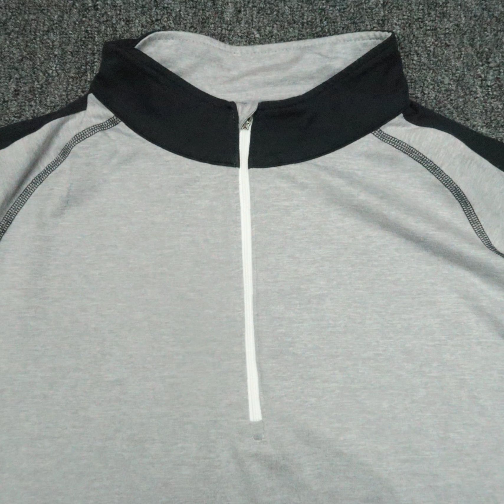 Footjoy FootJoy Pullover Men XL Gray 1/4 Zip Mock Neck Long Sleeve Lightweight Breathable Polyester Spandex Sports Golf Size US XL / EU 56 / 4 - 2 Thumbnail