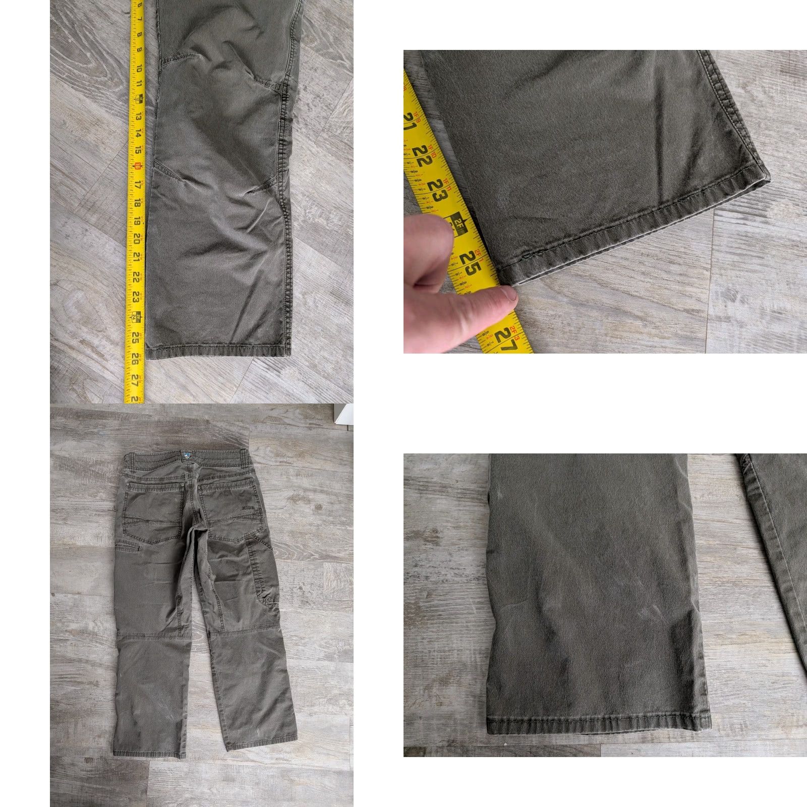 Olive Kuhl Men’s Revolvr Olive Green Chino Pants 31x26 Regular Straight 5-Pocket Logo Pocket Zipper Button Canvas Size US 31 - 10 Thumbnail