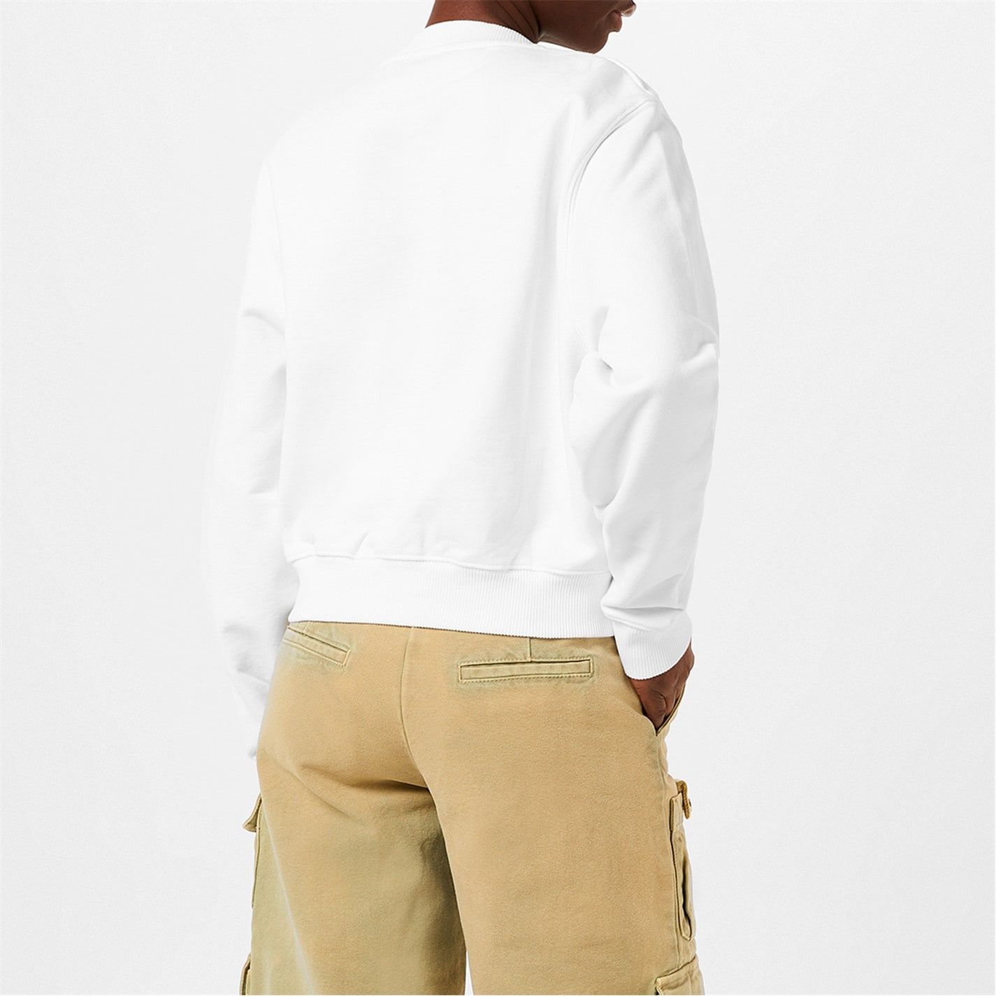 Off-White o1g2r1mq1224 Stamp Sweatshirt in White Size M / US 6-8 / IT 42-44 - 6 Thumbnail