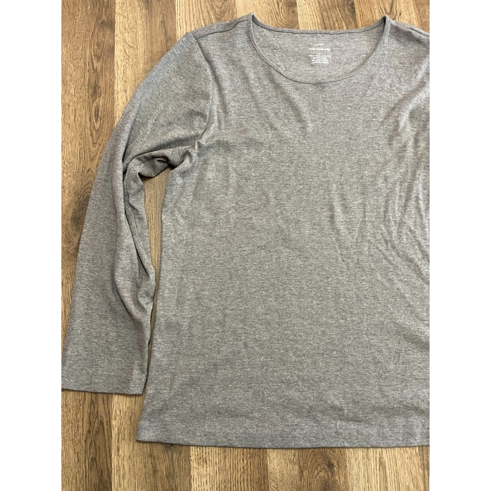 Vintage **Cj Banks Gray Women's Large Long Sleeve T-Shirt Layer Your Look** User: Cj Banks Gray Women's Large Long Sleeve T-Shirt Layer Your Look Size L / US 10 / IT 46 - 3 Thumbnail