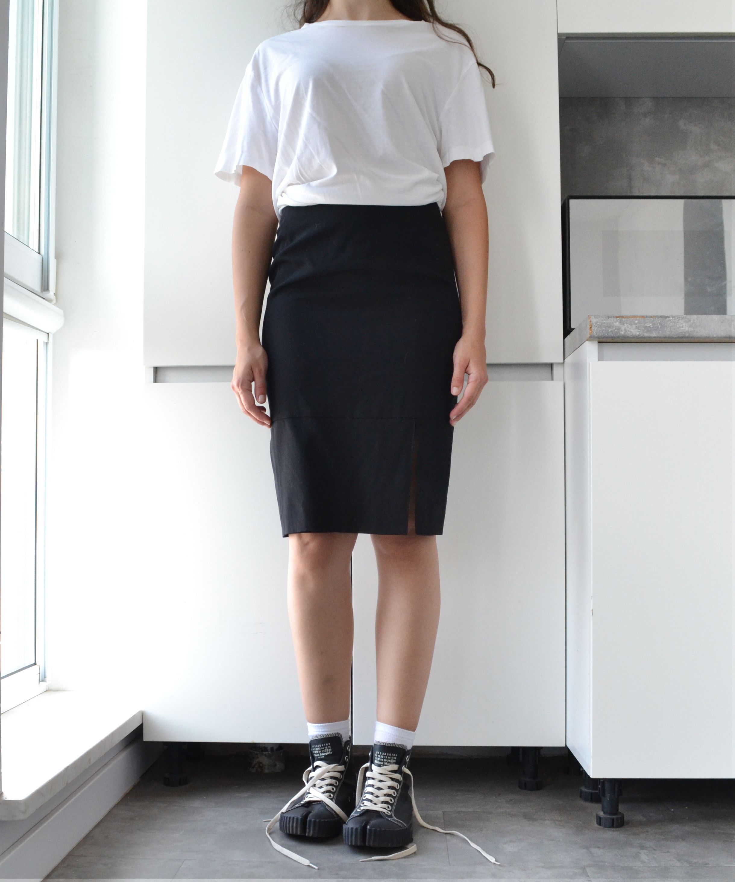 Gucci GUCCI Skirt Wool Black Midi Zip Size 40 Womens Size 27" / US 4 / IT 40 - 3 Thumbnail