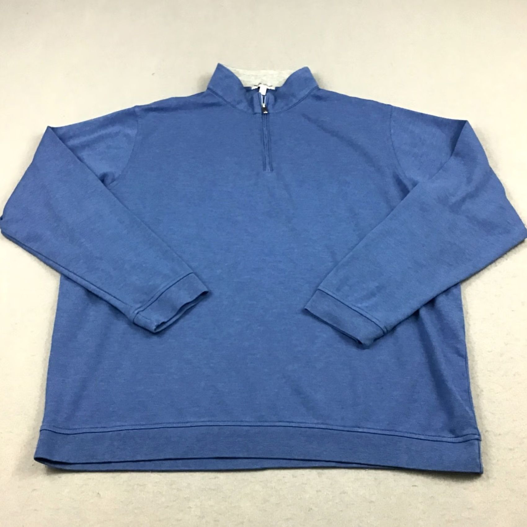 Peter Millar Peter Millar Sweater Men 2XL Blue Solid 1/4 Zip Mock Neck Pullover Golf XXL Size US XXL / EU 58 / 5 - 2 Thumbnail