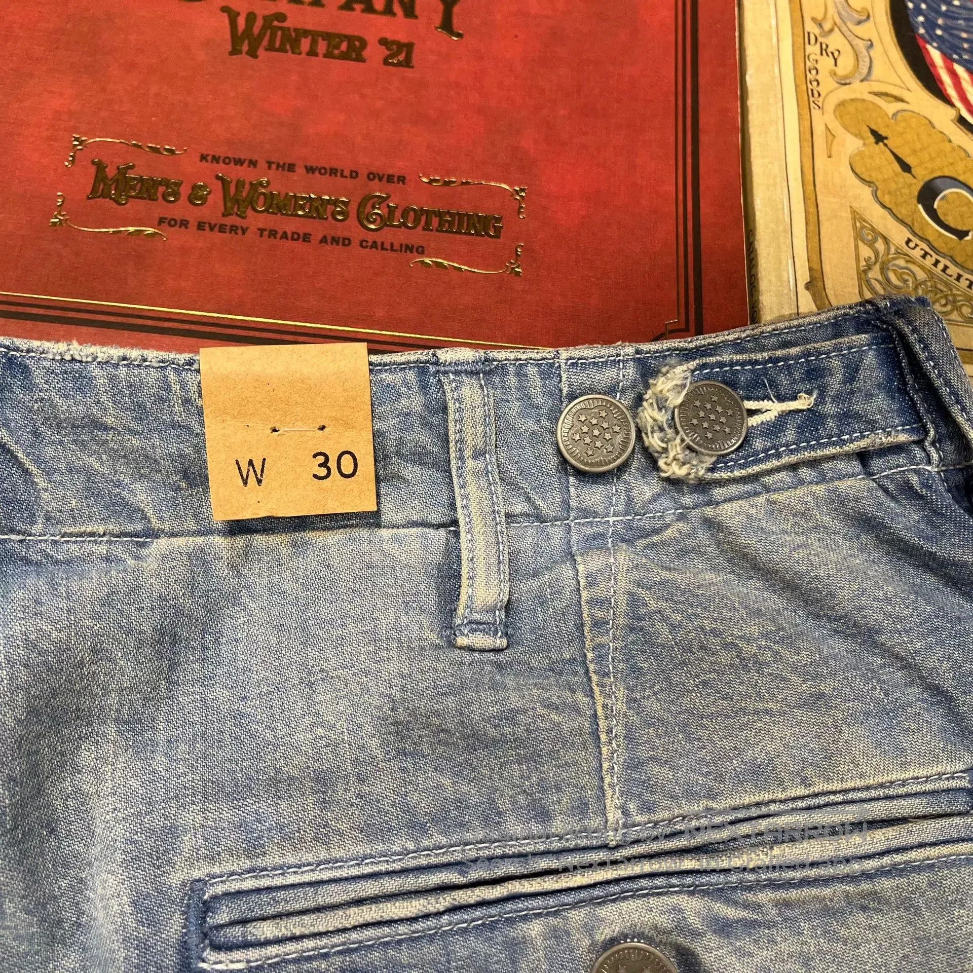 RRL Ralph Lauren rrl patchwork denim shorts by ralph lauren. Size US 30 / EU 46 - 3 Thumbnail