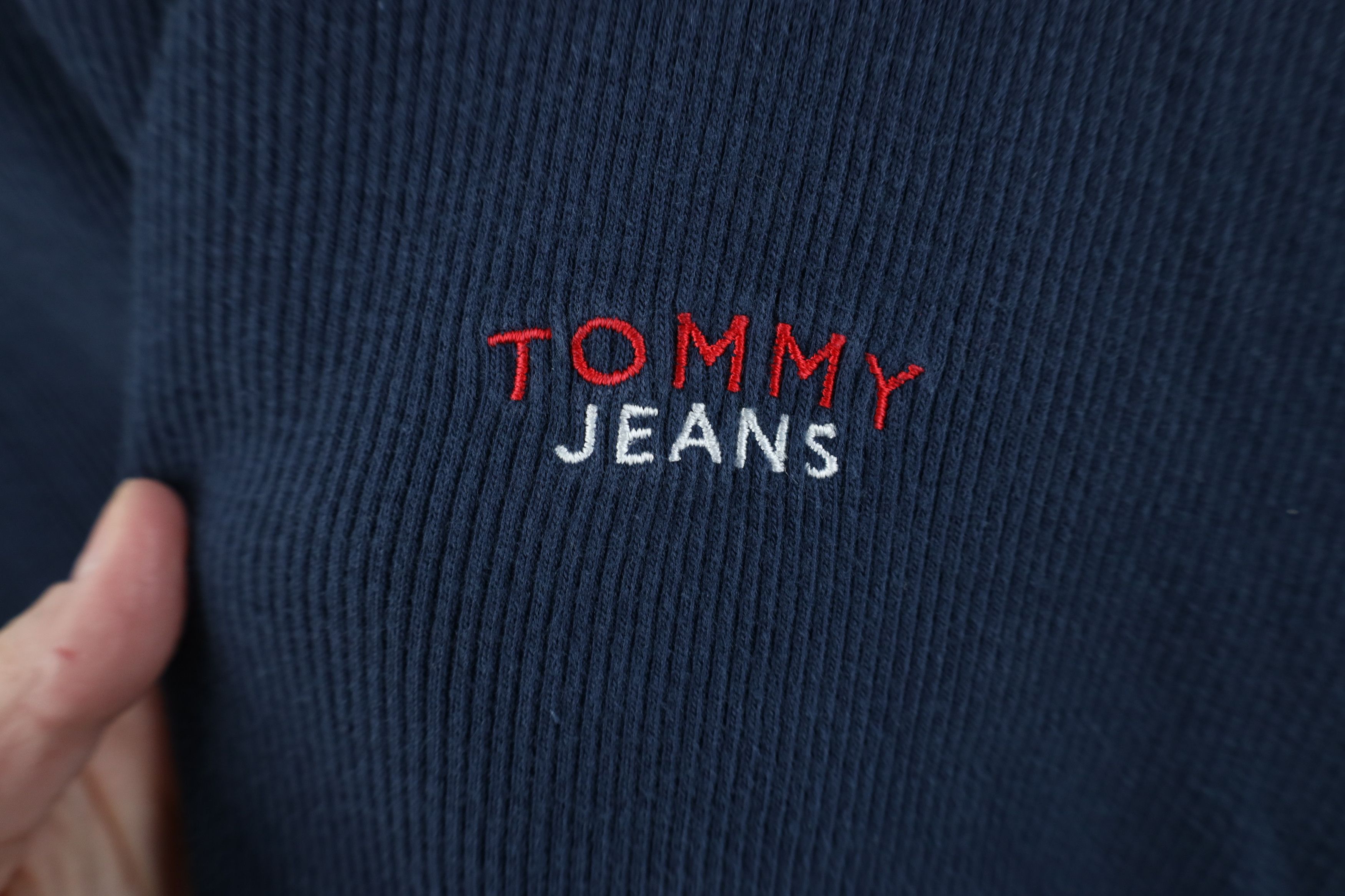 Tommy Hilfiger Vintage 90s Tommy Hilfiger Ribbed Knit Ringer T-Shirt Blue Size US XL / EU 56 / 4 - 4 Thumbnail