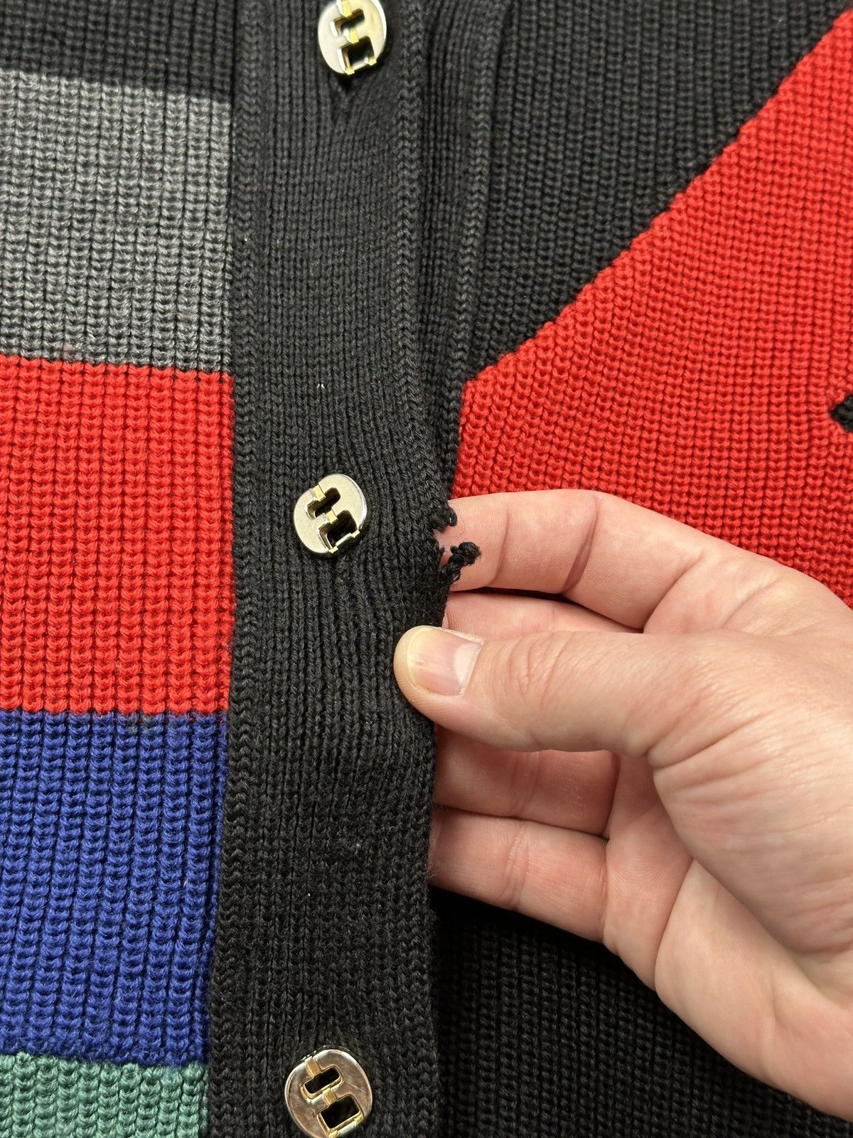 Salvatore Ferragamo Salvatore Ferragamo Geometric Wool Cardigan Archive Italy Size S / US 4 / IT 40 - 9 Thumbnail