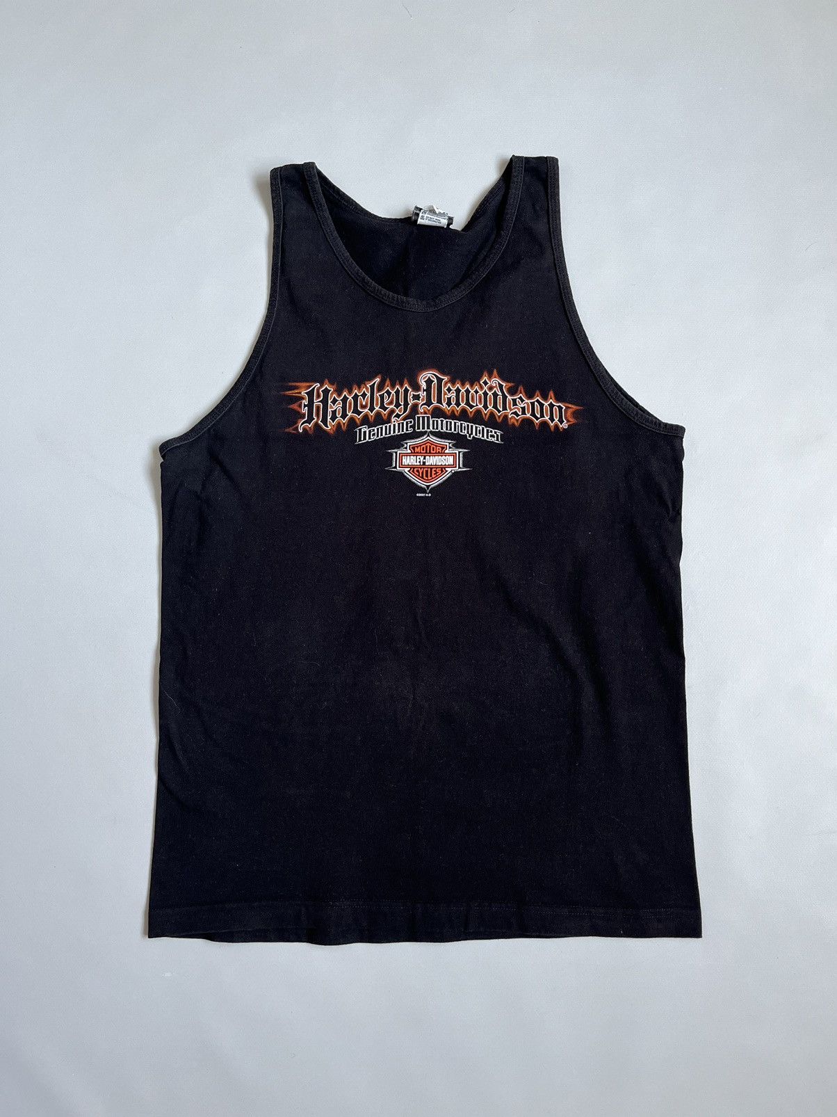 Harley Davidson Vintage 2007 Harley Davidson USA Made Black Tank Size US M / EU 48-50 / 2 - 1 Thumbnail