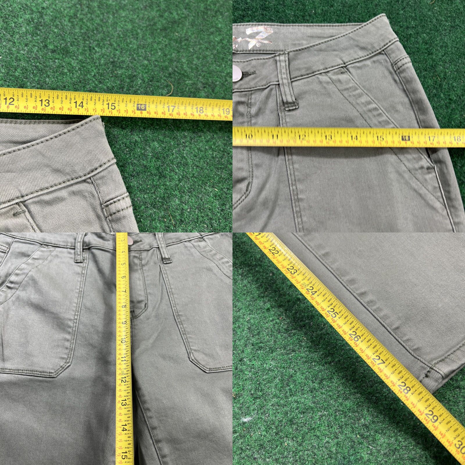 Vintage Utility by Seven7 Size 6 Green Denim pants jeans Size 28" / US 6 / IT 42 - 8 Thumbnail