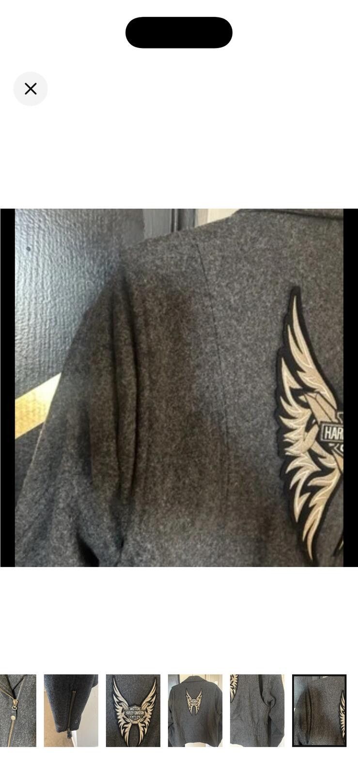 Harley Davidson (Harley-Davidson) Charcoal Bomber Jacket Size M / US 6-8 / IT 42-44 - 9 Thumbnail