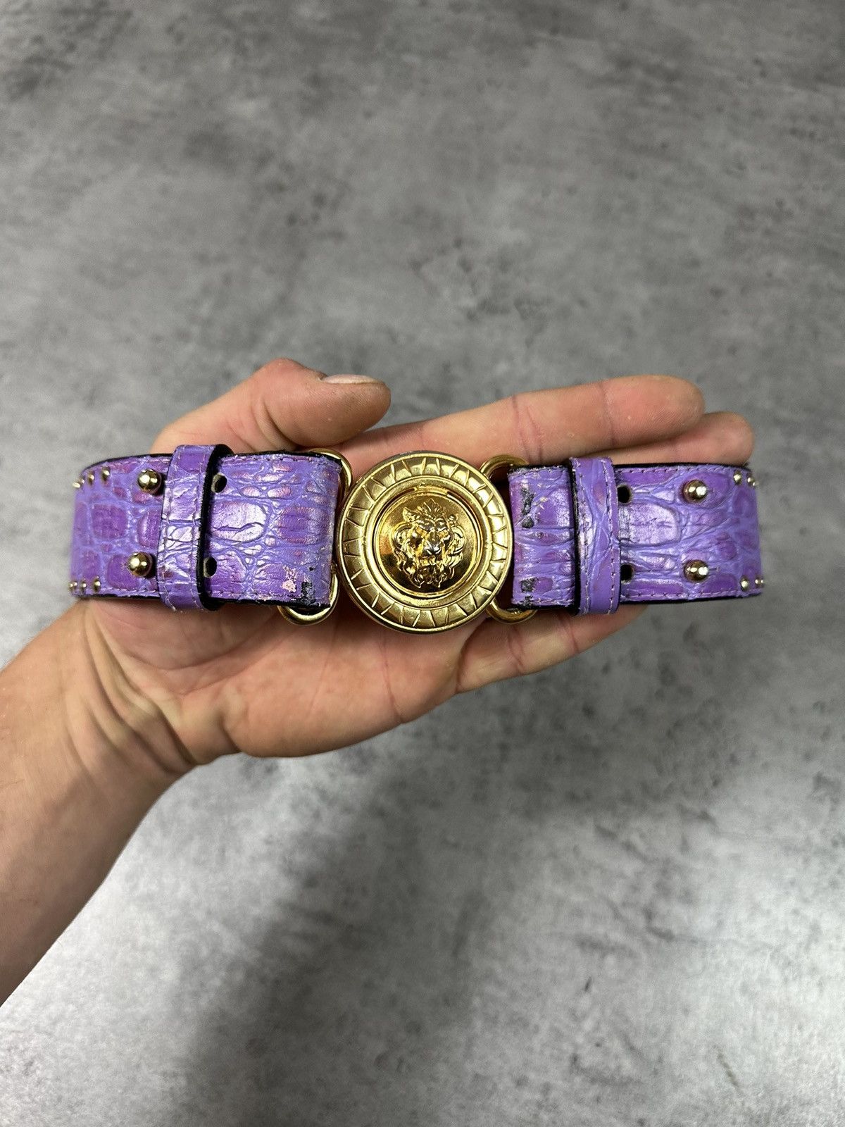 Versace Waist Belt Vintage Luxury Elegance Lion Medusa Italy