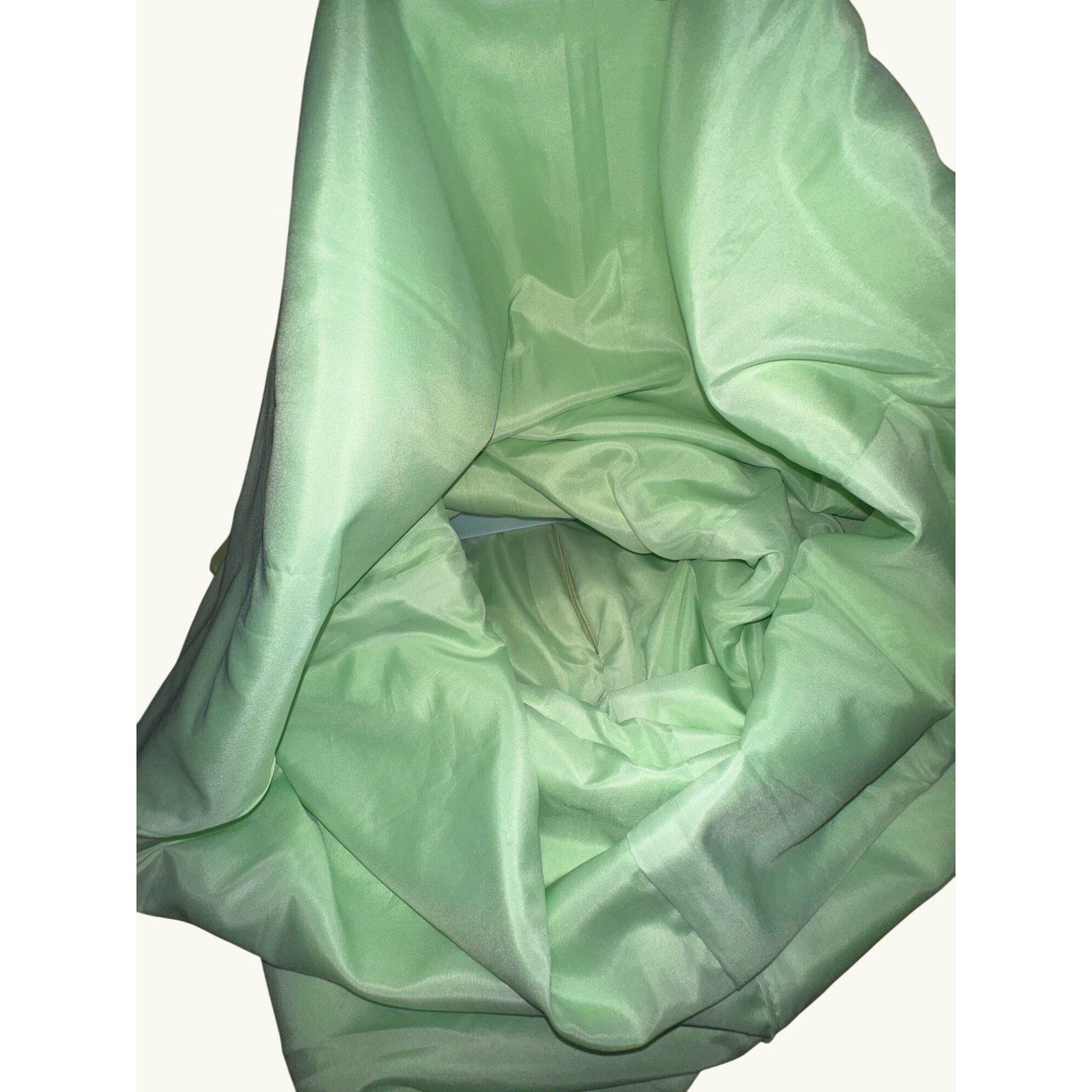 Other Appliqué Green Beaded Evening Gown Sheer Bodice Embellished Size S / US 4 / IT 40 - 13 Thumbnail