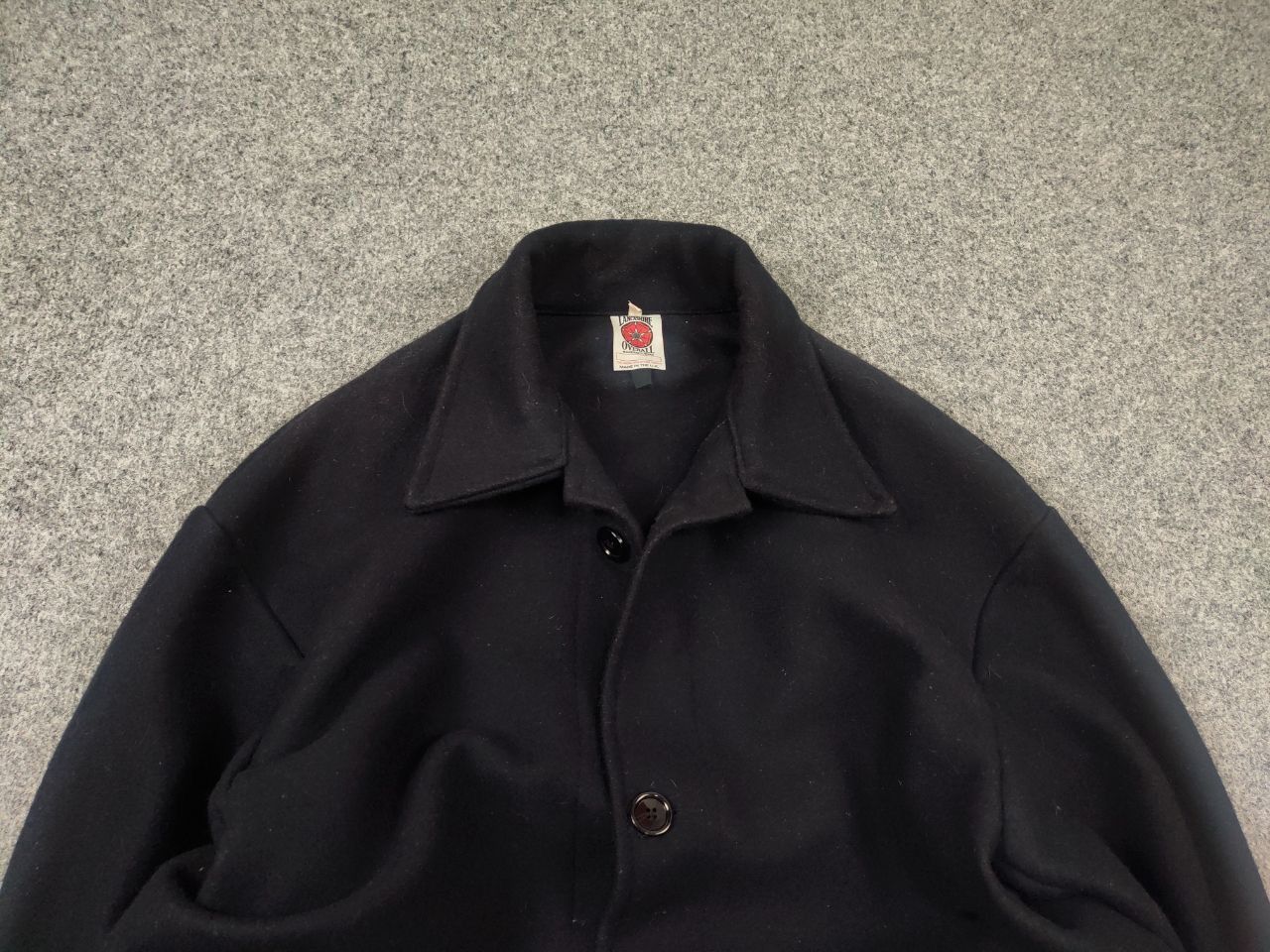 Vintage Vintage Lancashire overall Wool Chore Wool Black work Jacket Size US XL / EU 56 / 4 - 4 Thumbnail
