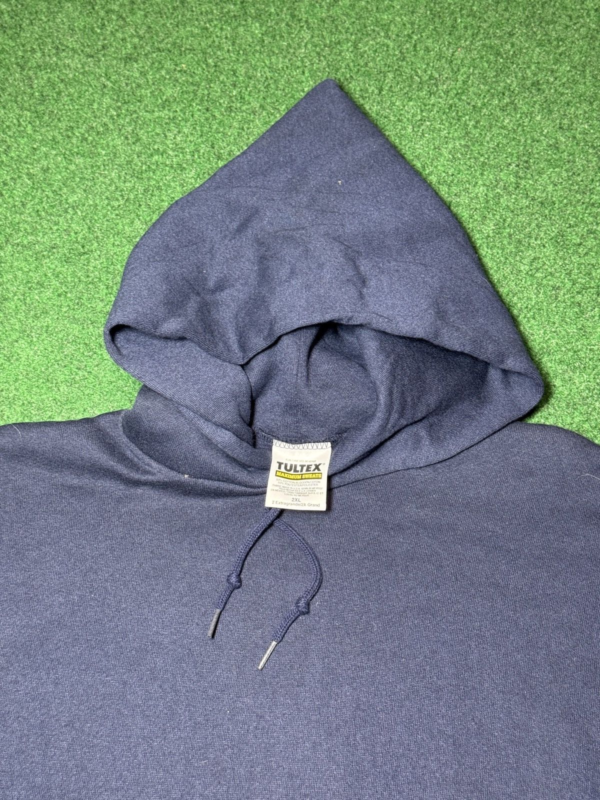 Tultex Vintage Tultex 90s Blank Minimalist 2XL Blue Grunge Hoodie Size US XXL / EU 58 / 5 - 2 Thumbnail