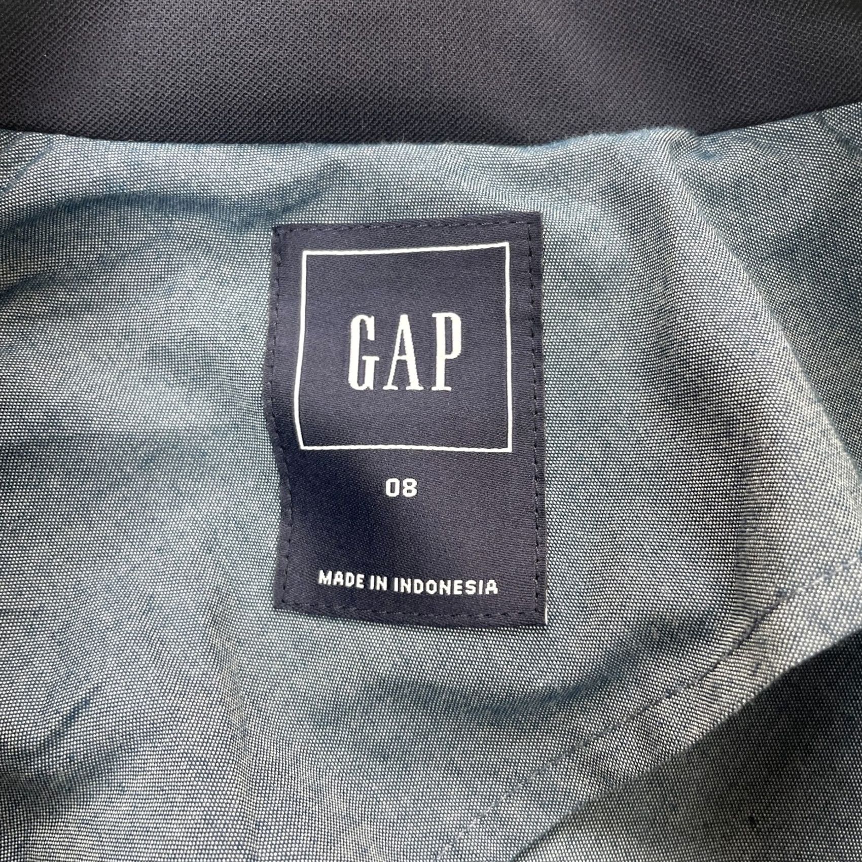 Gap Gap Blazer Jacket Womens 8 Blue Wool Blend Short Sleeve Button Office Dressy Casual Formal Size M / US 6-8 / IT 42-44 - 4 Thumbnail