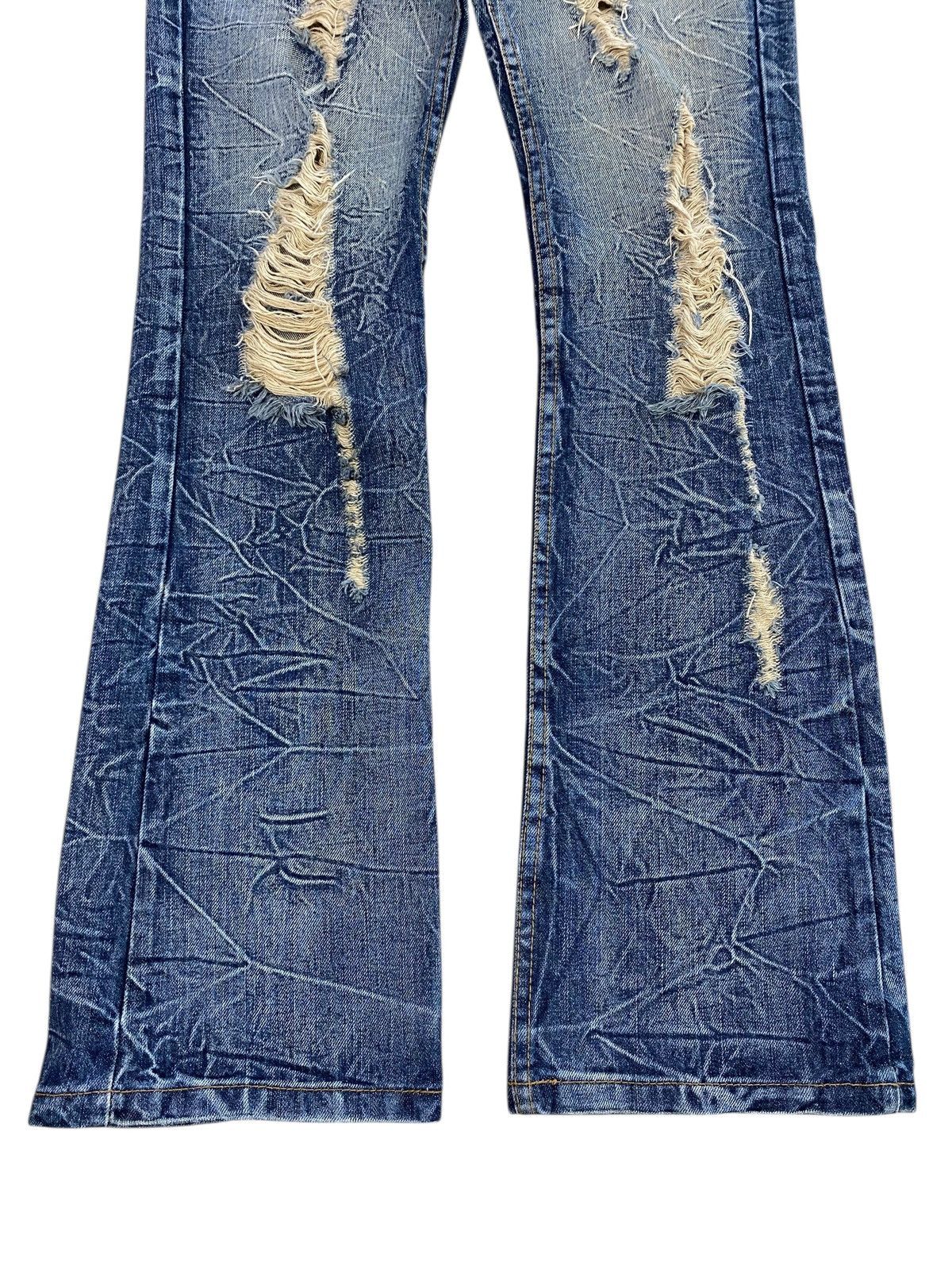 Japanese Brand Japanese Brand Thunder Wash Distressed Style Flare Jeans Size US 33 - 9 Thumbnail