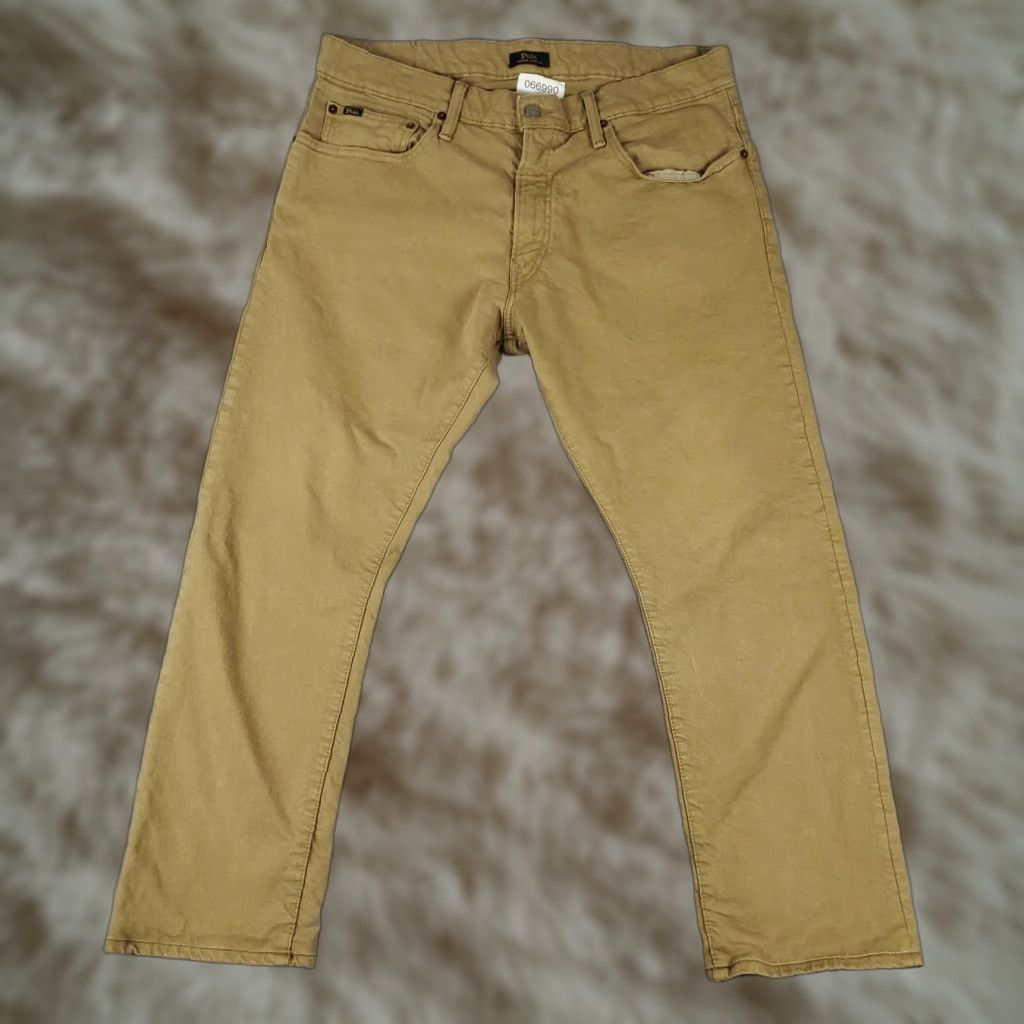 Polo Ralph Lauren Ralph Lauren Jeans Mens 35x27 Varick Slim Straight Leg Denim Pants Beige Brown cord Beige Size US 35 - 1 Thumbnail