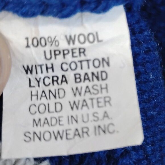 Other Vintage Snowear Striped Wool Pom Winter Beanie Hat Size ONE SIZE - 5 Thumbnail