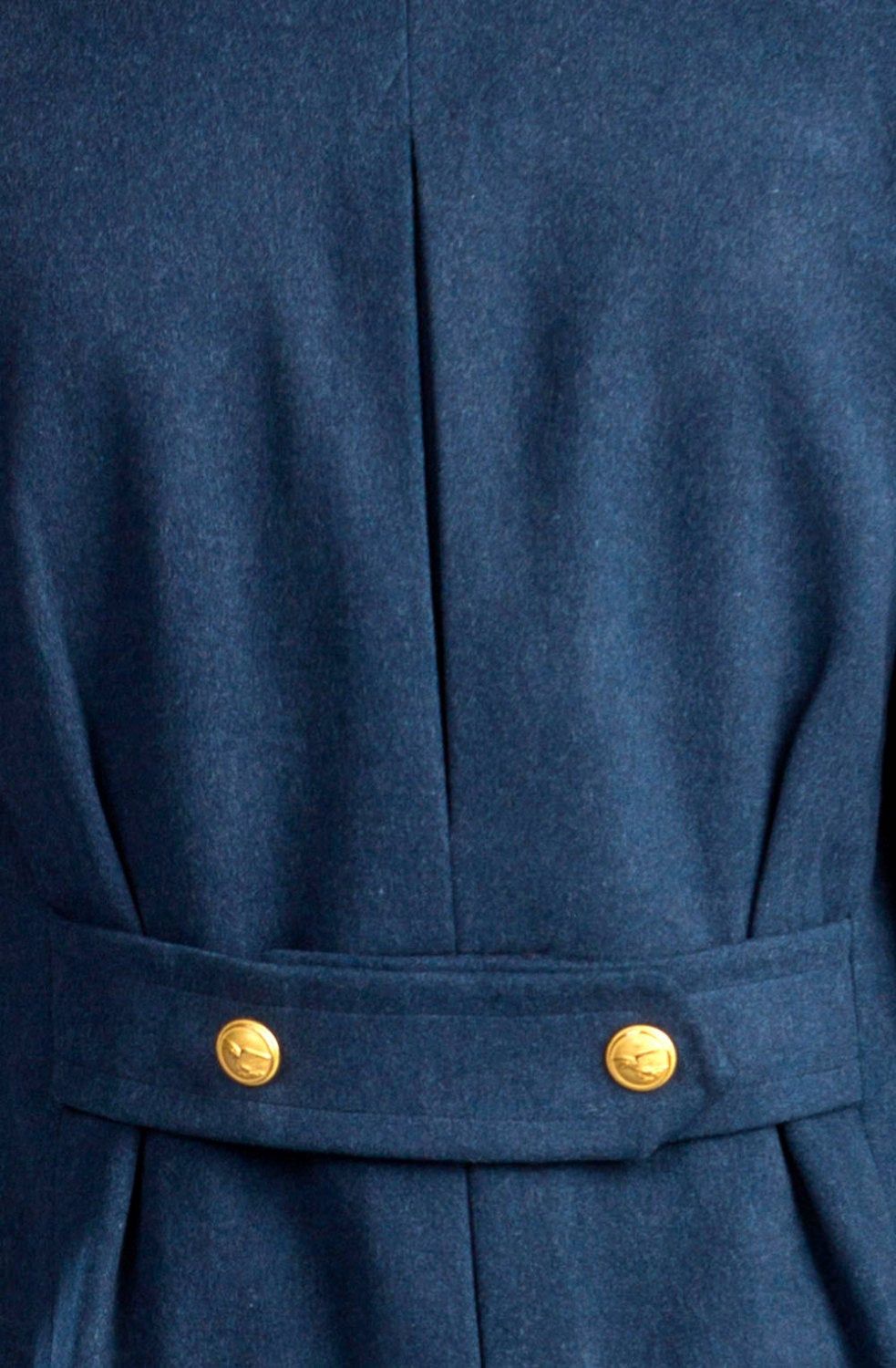 Vintage Aeronautica Militare Officer's Wool Blue Overcoat Size US L / EU 52-54 / 3 - 5 Thumbnail