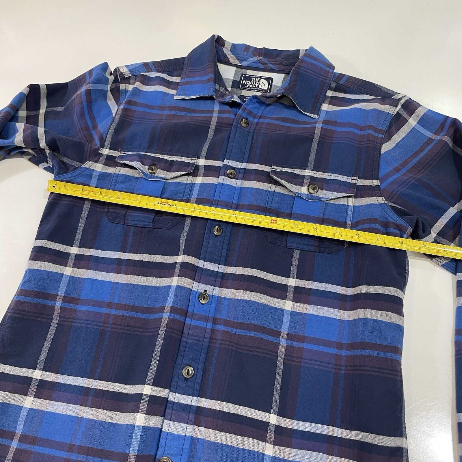 The North Face The North Face Plaid Flannel Shirt Men's Blue Gray Cotton S Size US S / EU 44-46 / 1 - 4 Thumbnail