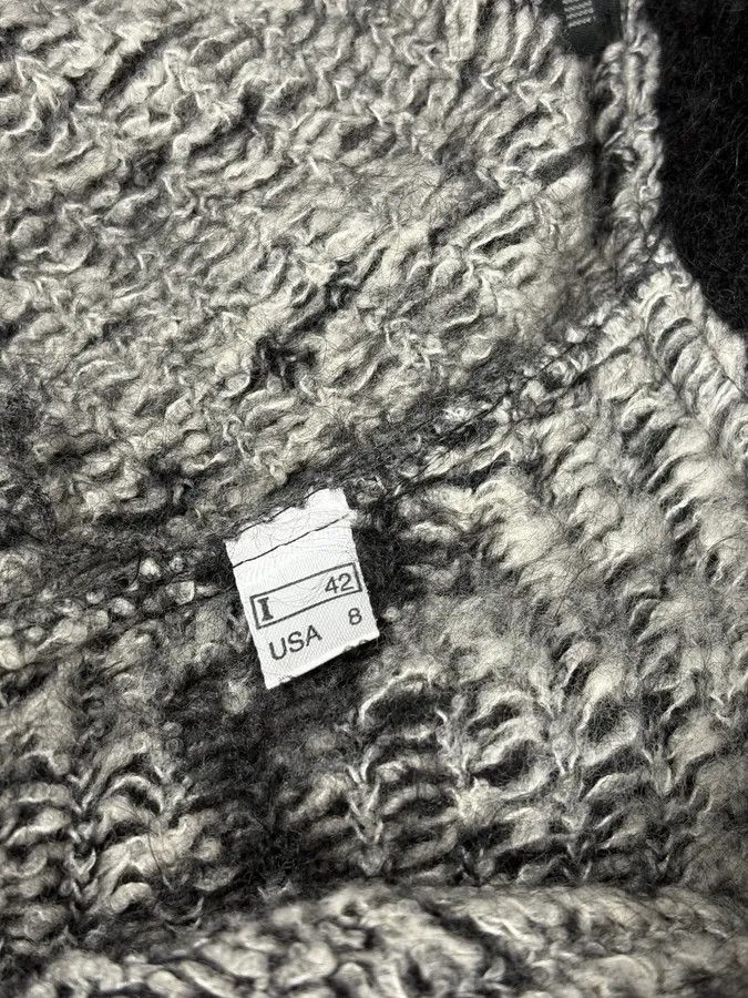 Roberto Cavalli 2000s Roberto Cavalli Grey & Black Wool Mohair Cardigan Size XS / US 0-2 / IT 36-38 - 9 Thumbnail