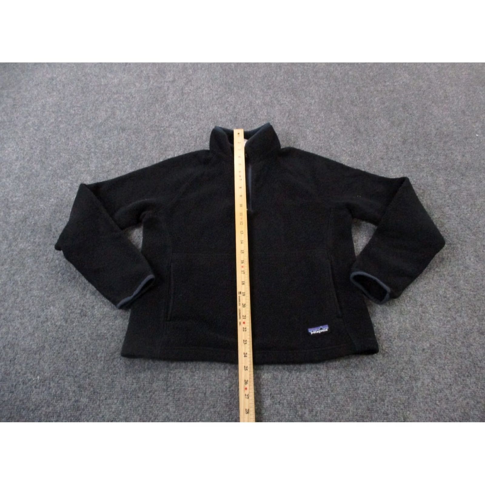 Patagonia Patagonia Jacket Women S Black Fleece 1/4 Zip Pockets Vintage Regular Size S Womens Jacket Black Fleece Patagonia 25740 Size S / US 4 / IT 40 - 3 Thumbnail