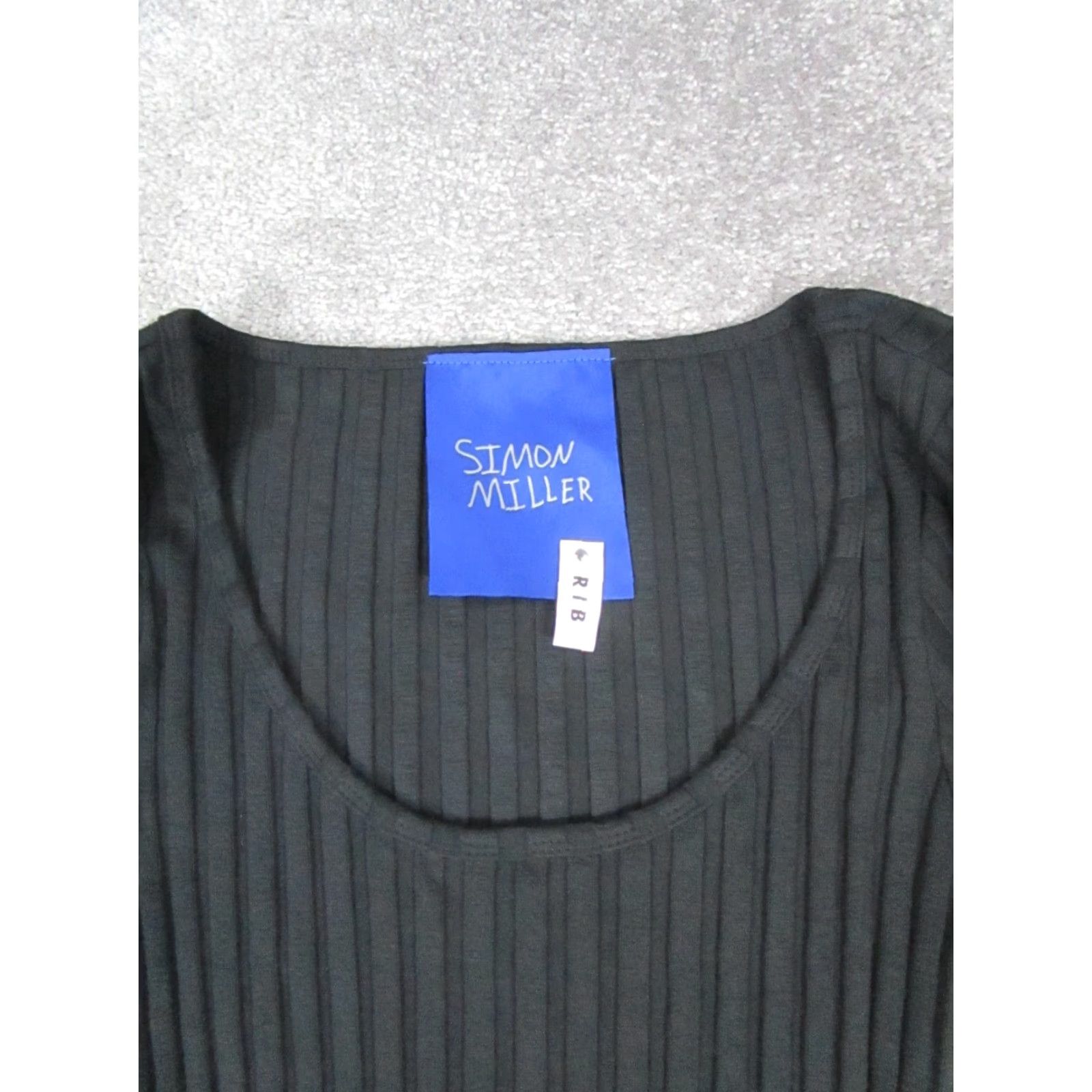 Simon Miller SIMON MILLER Rib Sweater Womens Large Black Pullover 3/4 Sleeve Scoop Neck Modal Knit Womens L Black Concert Merch? Size L / US 10 / IT 46 - 2 Thumbnail