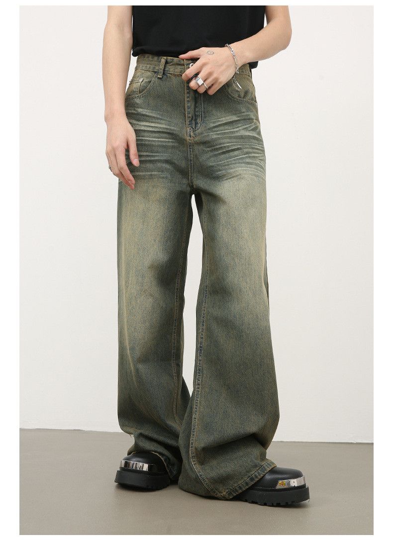 Japanese Brand × Jean Men's vintage washed distressed loose straight jeans Size US 32 / EU 48 - 3 Thumbnail