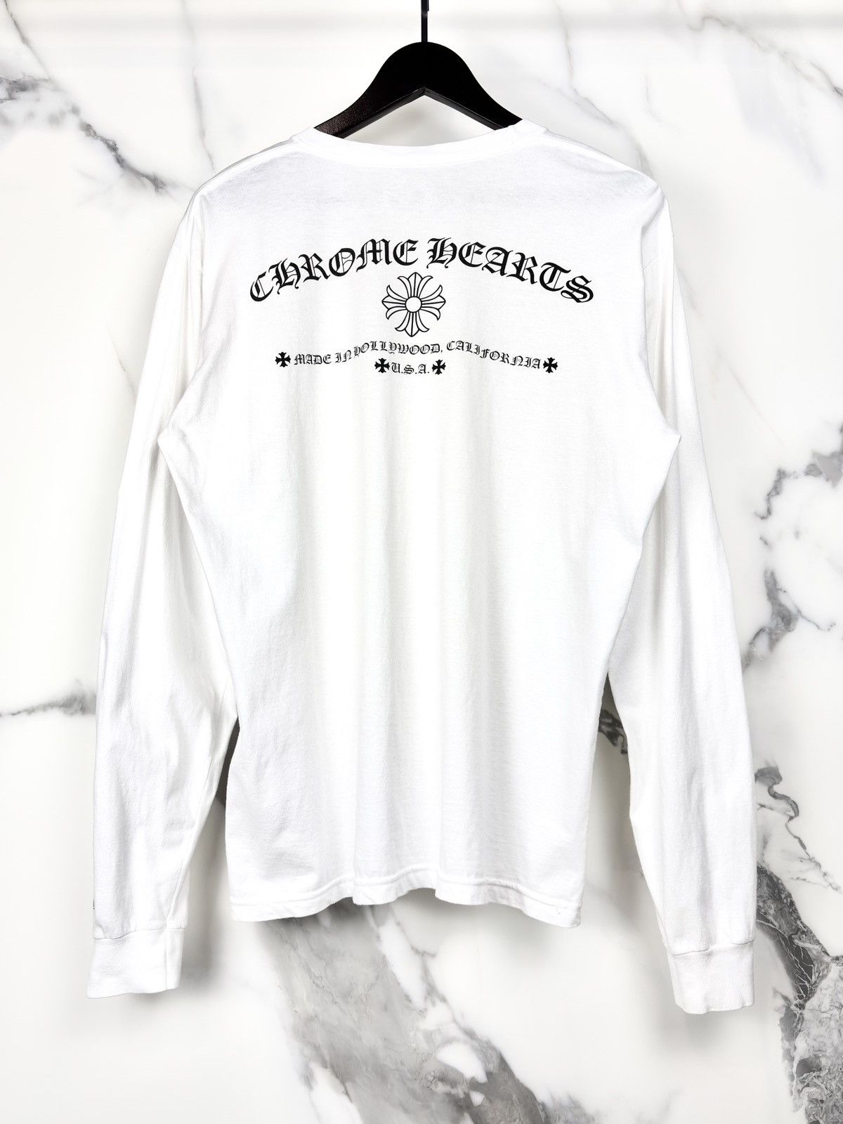 Chrome Hearts Chrome Hearts Made In Hollywood Logo Longsleeve Tshirt White Size US L / EU 52-54 / 3 - 1 Thumbnail