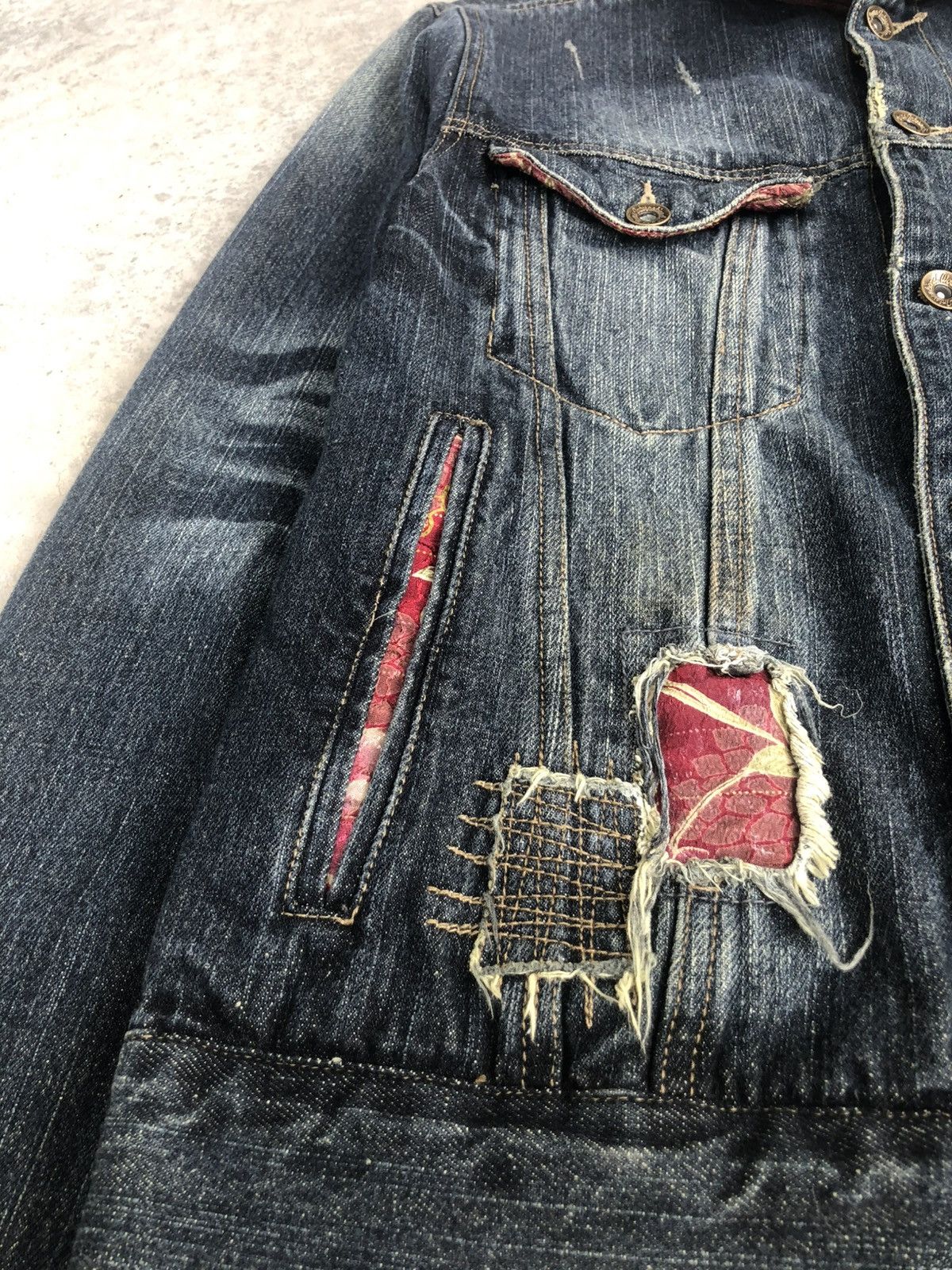 Japanese Brand Japanese Gumu Sashiko jacket Denim Jacket Patchwork Size US M / EU 48-50 / 2 - 8 Thumbnail
