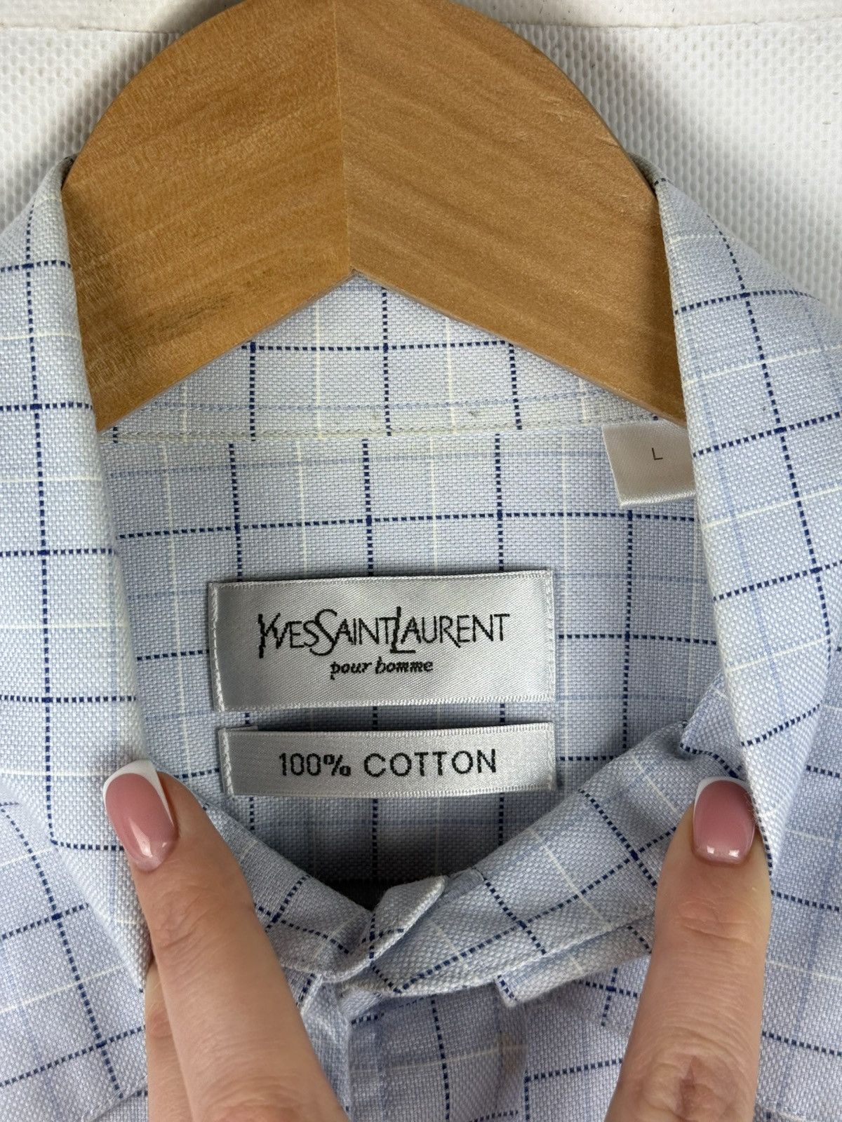 Yves Saint Laurent YSL Vintage Yves Saint Laurent L/S Plaid Button Up Shirt Size US L / EU 52-54 / 3 - 13 Thumbnail