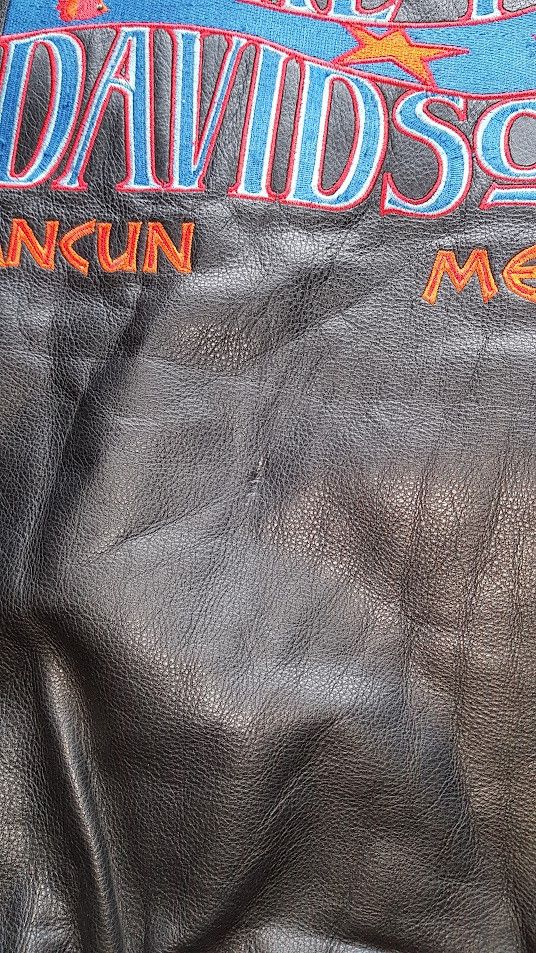 Harley Davidson × Vintage SICK Cancun Harley Davidson Embroidered Leather Jacket Size US M / EU 48-50 / 2 - 3 Thumbnail