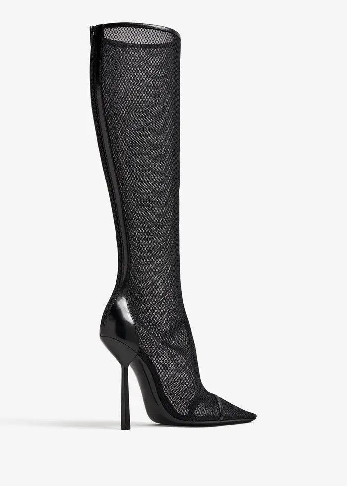 Saint Laurent Paris o1b1hav110325 Oxalis Boots in Mesh in Black Size US 11 / IT 41 - 3 Thumbnail