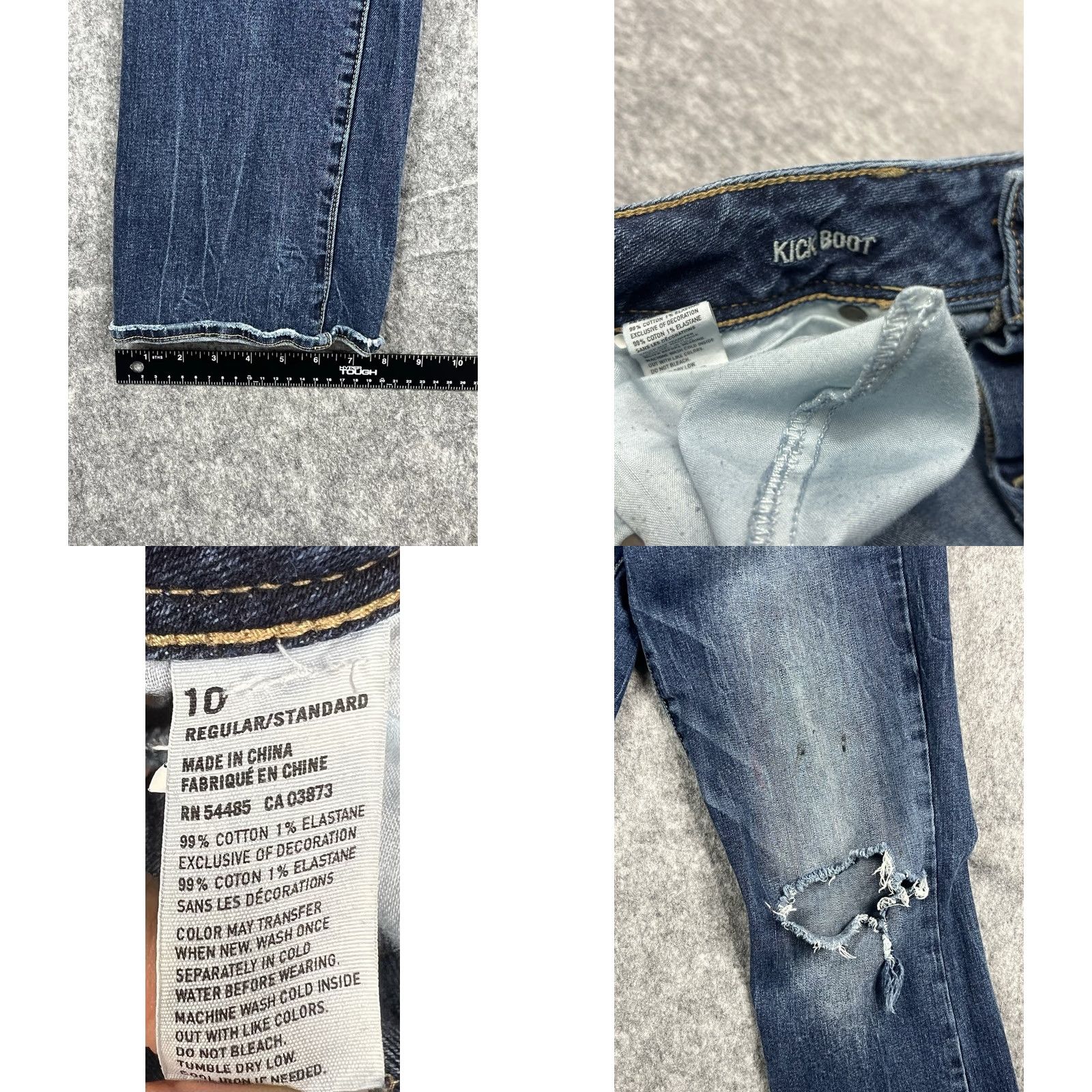 American Eagle Outfitters VINTAGE? No. American Eagle Outfitters Women’s Jeans Kick Boot Medium Wash Distressed Size 10 Regular Size 32" / US 10 / IT 46 - 8 Thumbnail
