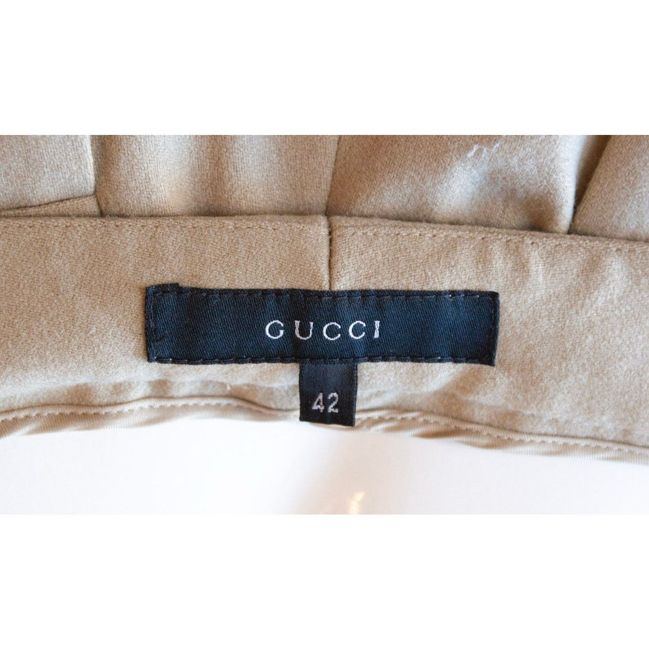 Gucci Vintage Gucci Wool Tan Wide Leg Culotte Trousers Size 30" / US 8 / IT 44 - 8 Thumbnail