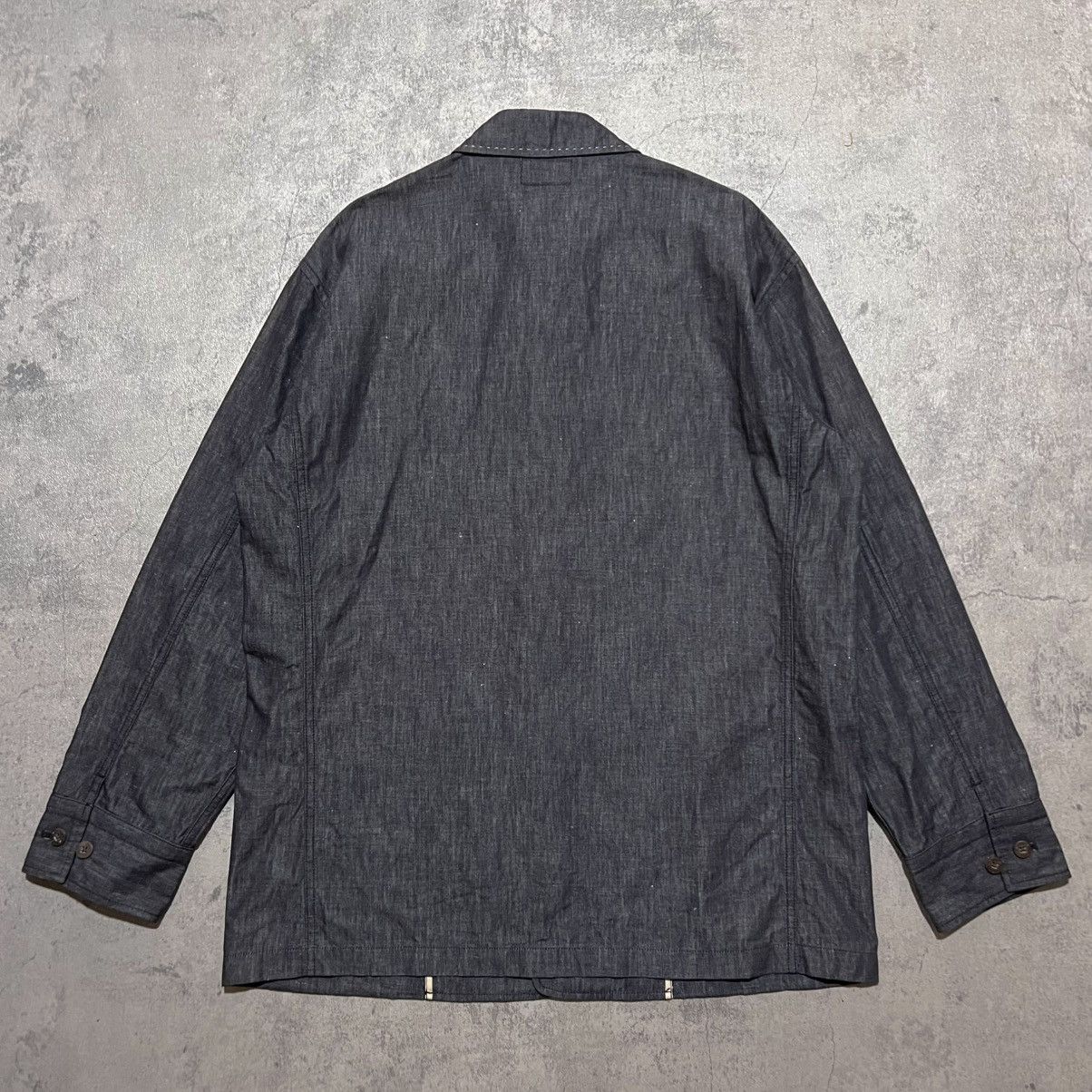 MCM MCM Indigo Cotton Linen Blend Light Chore Jacket Size US L / EU 52-54 / 3 - 7 Thumbnail