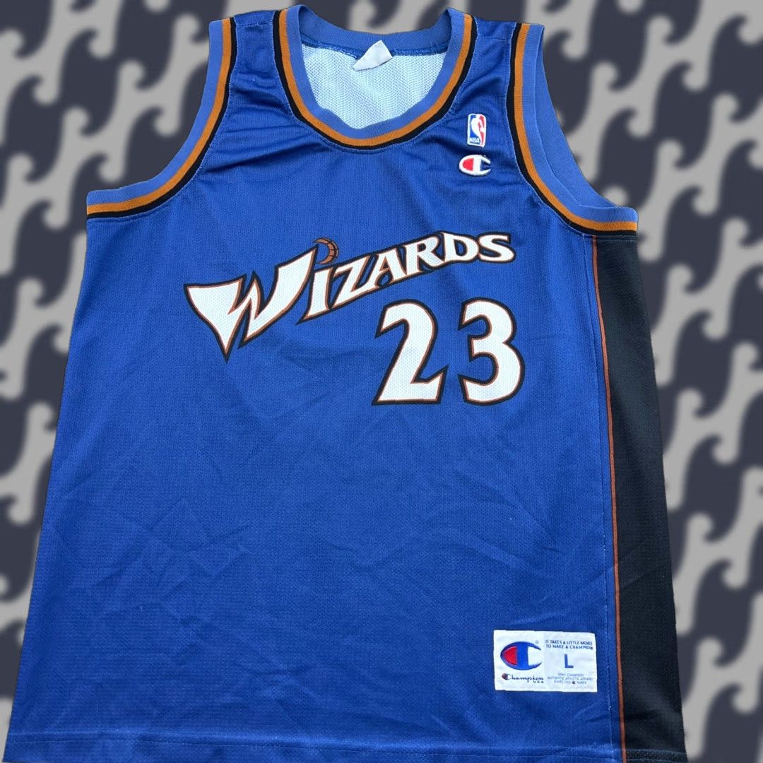 Champion Washington Wizards Michael Jordan Basketball Jersey Mens L Champion Blue NBA Jersey Tank Sleeveless Moisture Wicking Athletic Reg Shirt Size US L / EU 52-54 / 3 - 1 Thumbnail