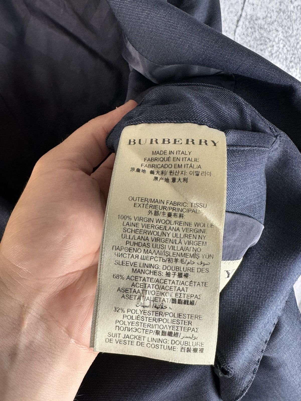Burberry Burberry Wool Blazer Men Jacket London Herringbone Size 54R - 5 Thumbnail