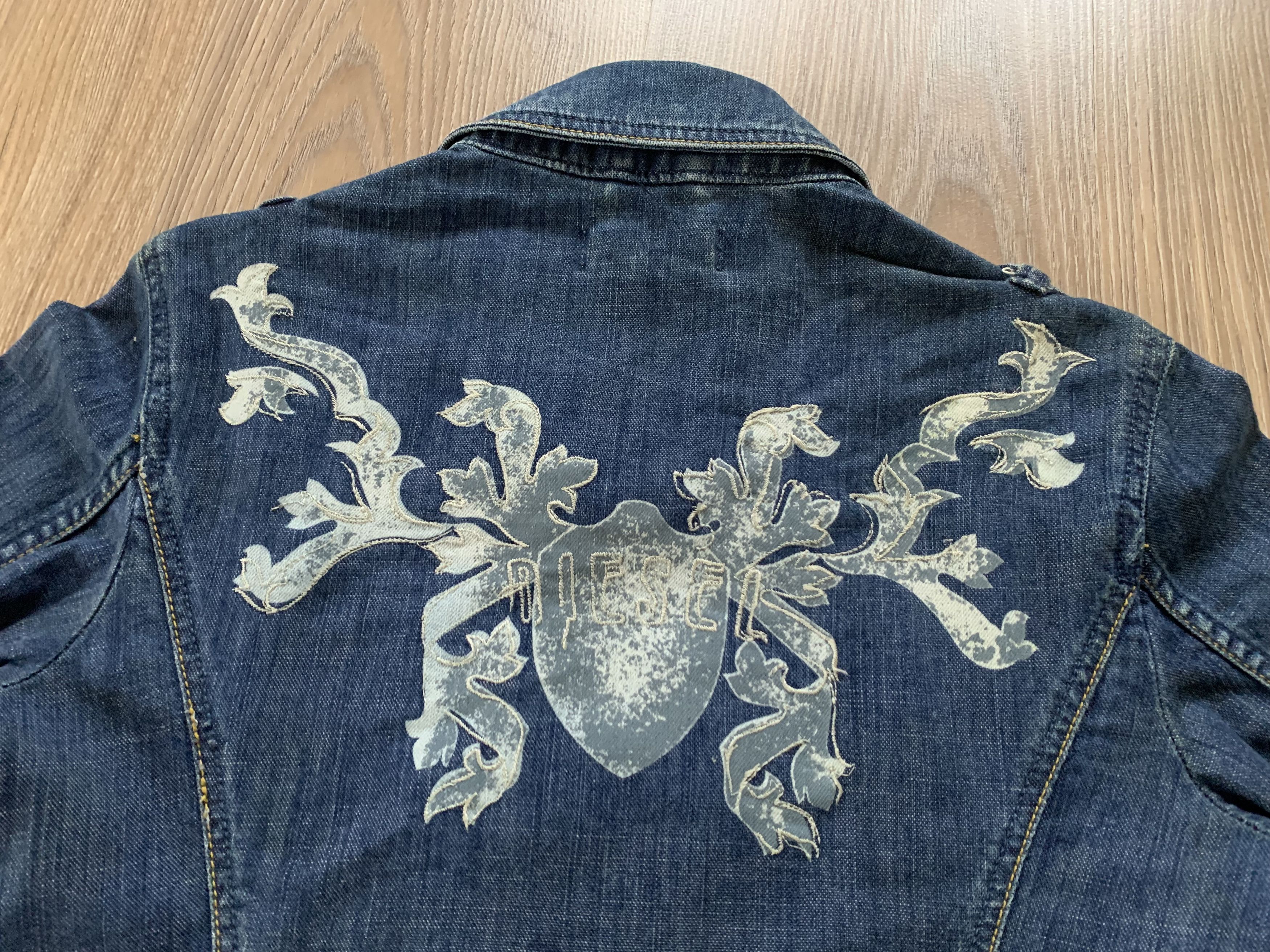 Diesel Diesel Womens Vintage Zip Denim Jacket Size S / US 4 / IT 40 - 6 Thumbnail