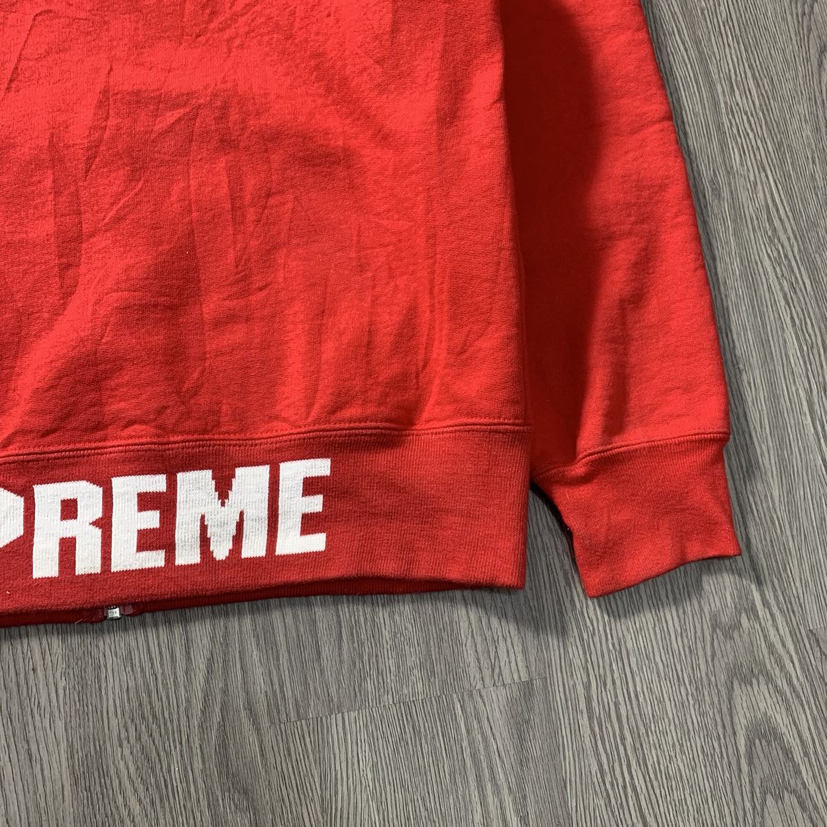 Supreme FW 16 Supreme Logo Zip Up Hoodie Red Size US L / EU 52-54 / 3 - 10 Thumbnail