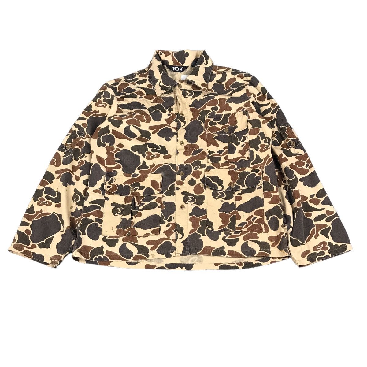 image of 10X Camo Military Button Jacket, Men's (Size Large)
