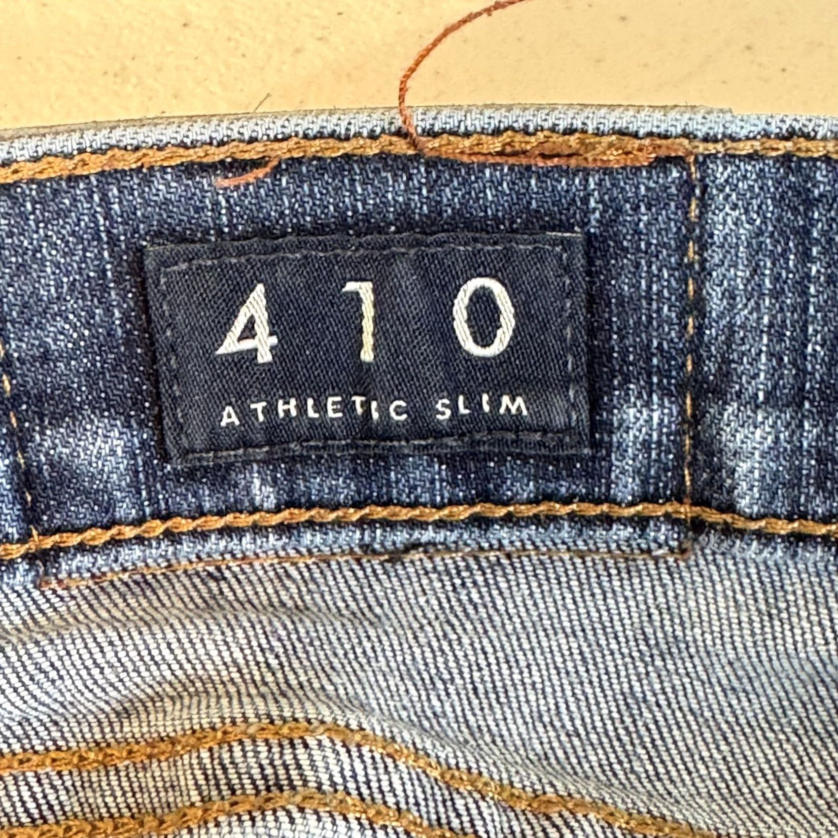 Lucky Brand Lucky Brand 410 Athletic Slim Jeans Mens 36x30 Blue Medium Wash Whiskered Denim Jeans Size US 36 / EU 52 - 4 Thumbnail
