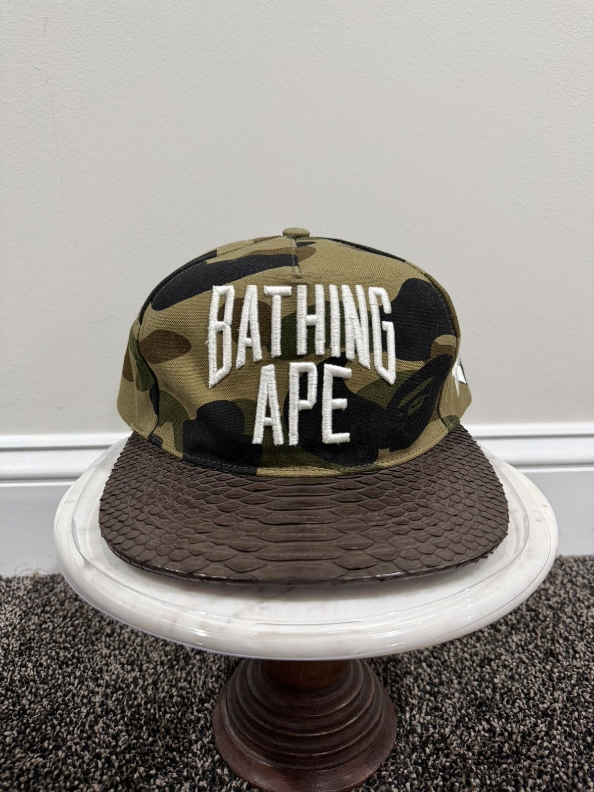 Just Don Just Don x Bape RSVP 2015 OG Green Camo Brown Snakeskin Hat Size ONE SIZE - 1 Thumbnail