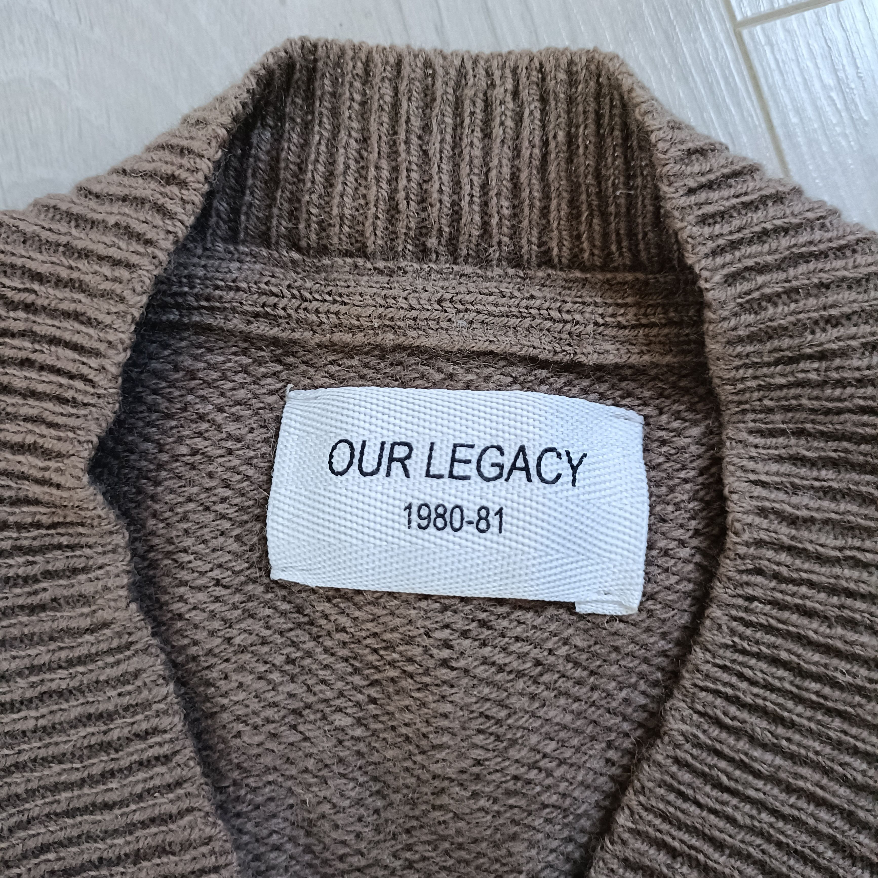 Our Legacy Men's Brown Lambswool Cardigan ! Size US L / EU 52-54 / 3 - 3 Thumbnail