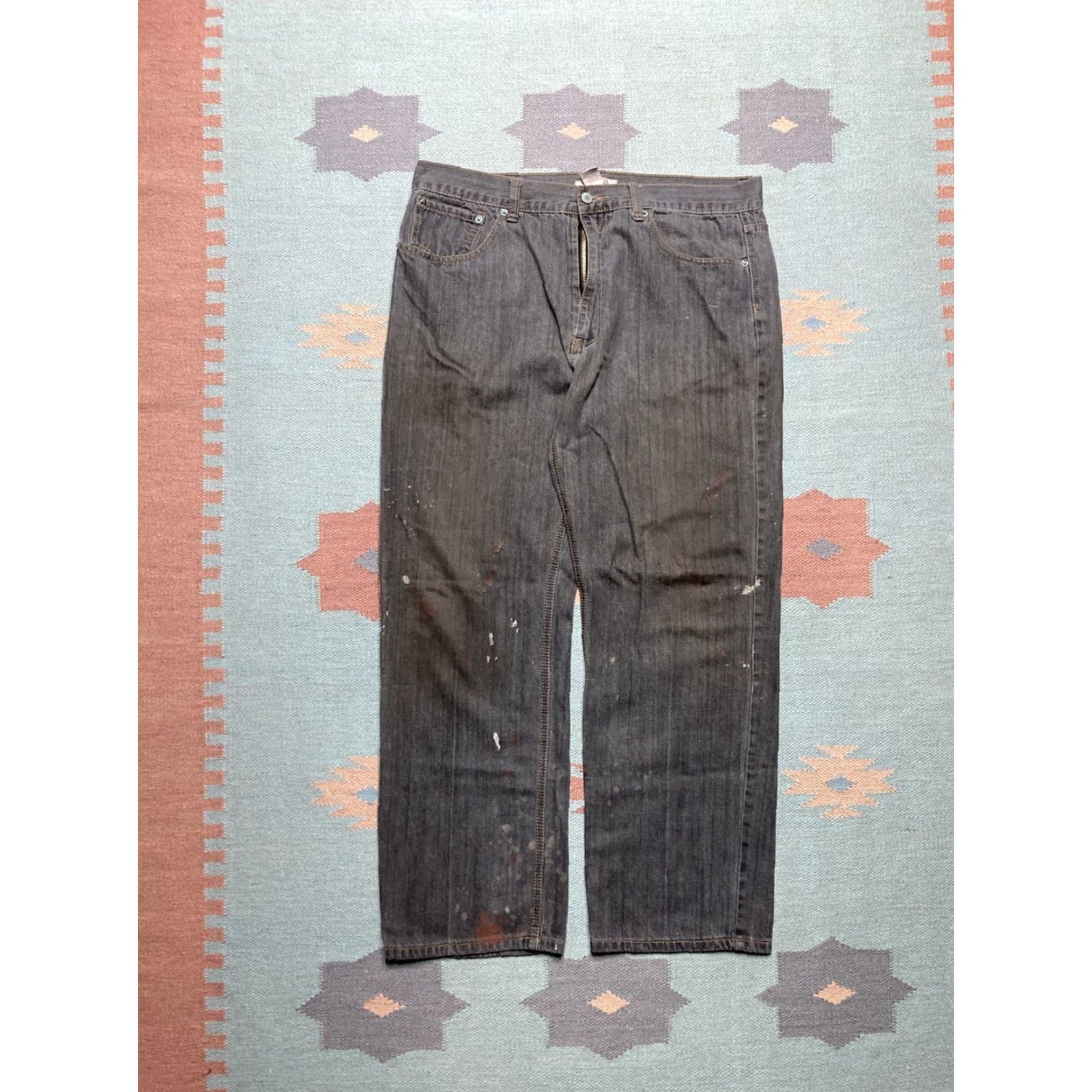Vintage Vintage baggy jeans black cyber mall goth wide leg grunge skater 38x29 Imperious Jeans Men 38 Black Grunge Wide-Leg Vintage Y2K Size US 38 / EU 54 - 5 Thumbnail