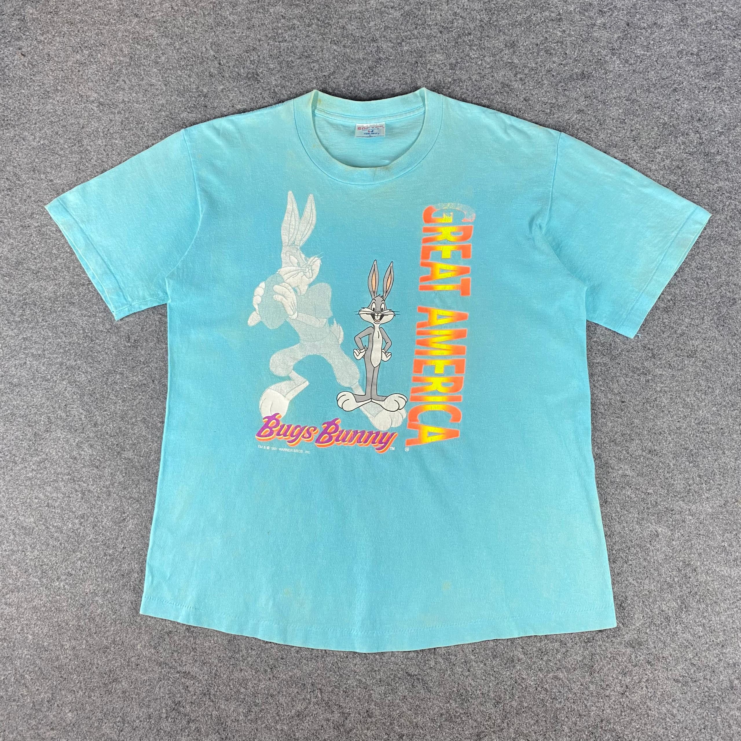 Disney Vintage 90s Bugs Bunny Great America Movie Tshirt Size US L / EU 52-54 / 3 - 1 Thumbnail
