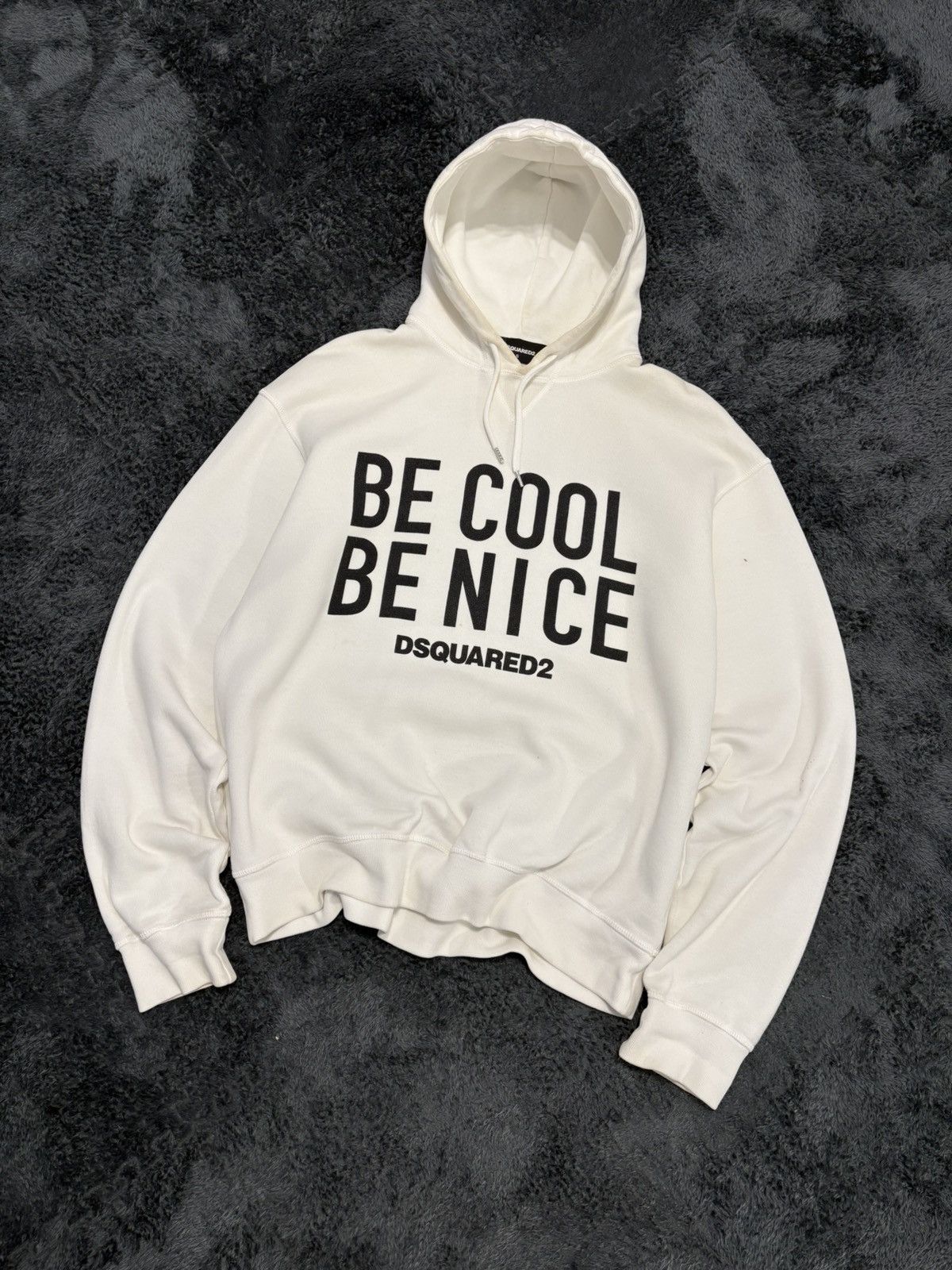 Dsquared2 Dsquared White "Be Cool Be Nice" Hoodie Size US S / EU 44-46 / 1 - 1 Thumbnail